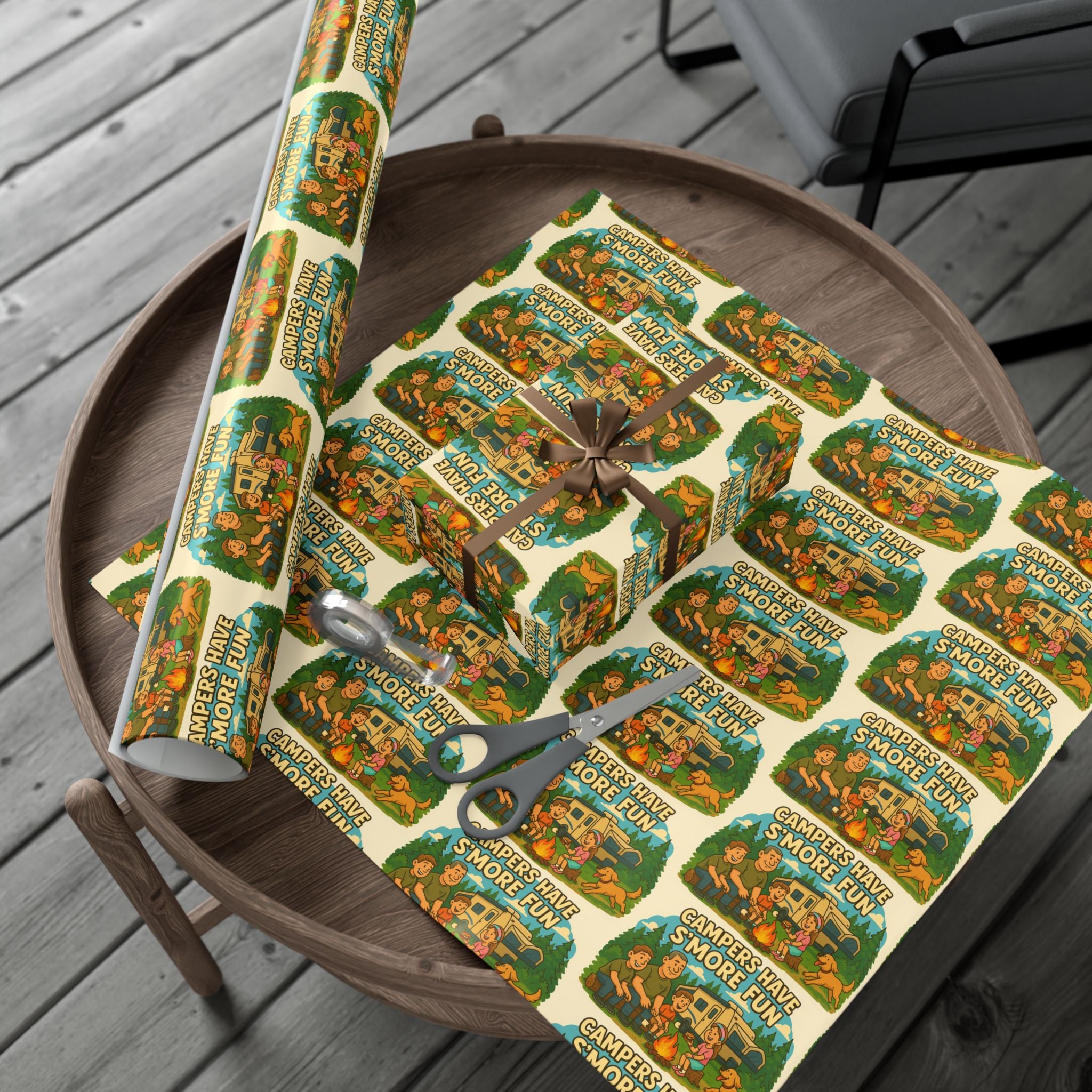 S'mores Camping Gift Wrap Paper