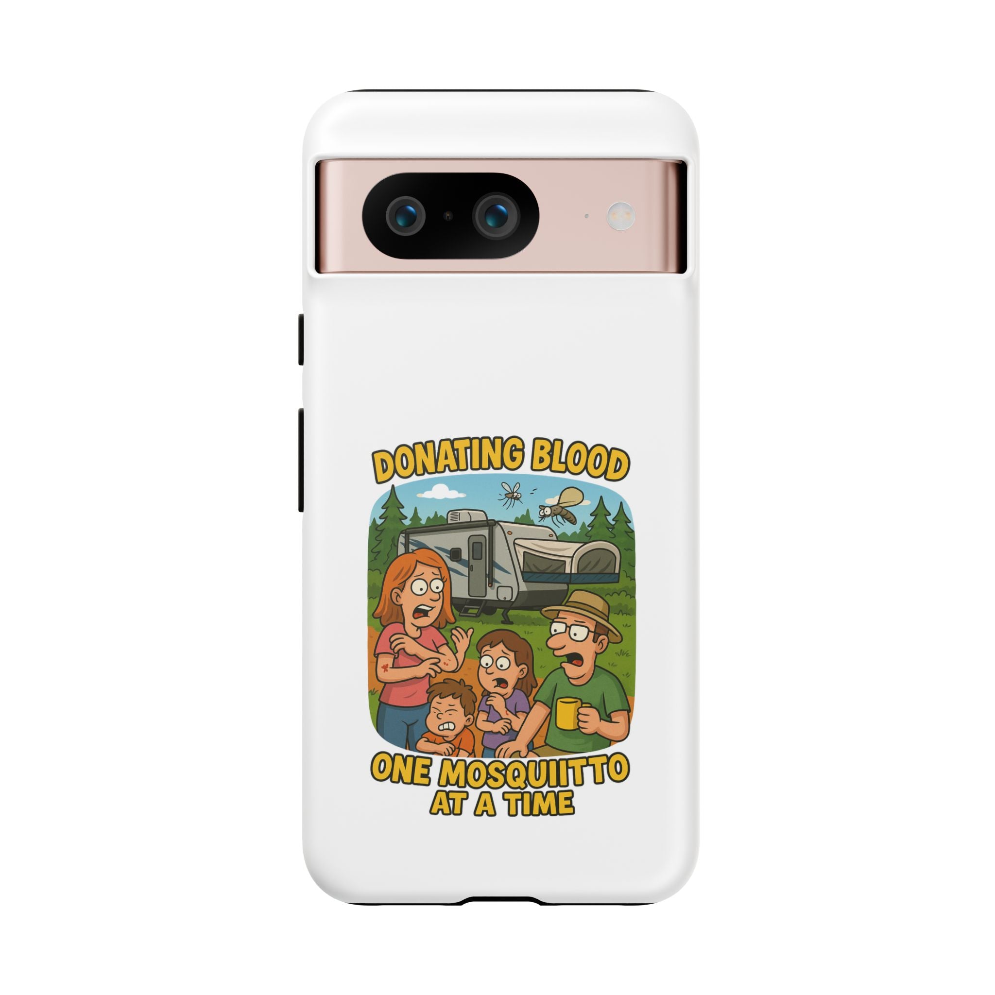 Humorous Phone Case - Donating Blood Mosquito Design, Funny Gift for Nurses, Outdoor Lovers, Eco-Friendly Gift, Summer Fun
