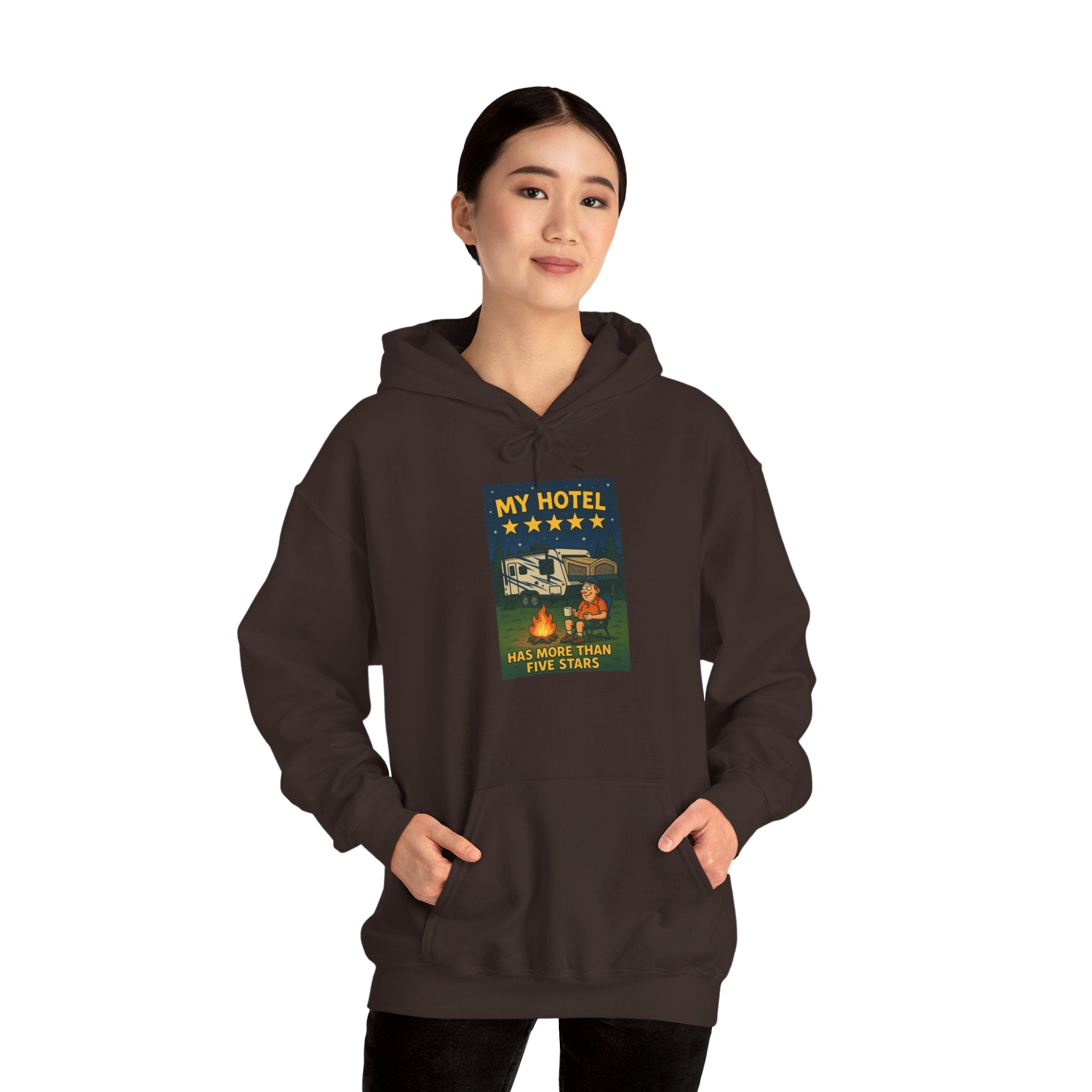 Cozy Camping Hoodie - My Hotel, Outdoor Adventure Apparel, Travel Gift, Nature Lovers Sweatshirt, Camping Gear