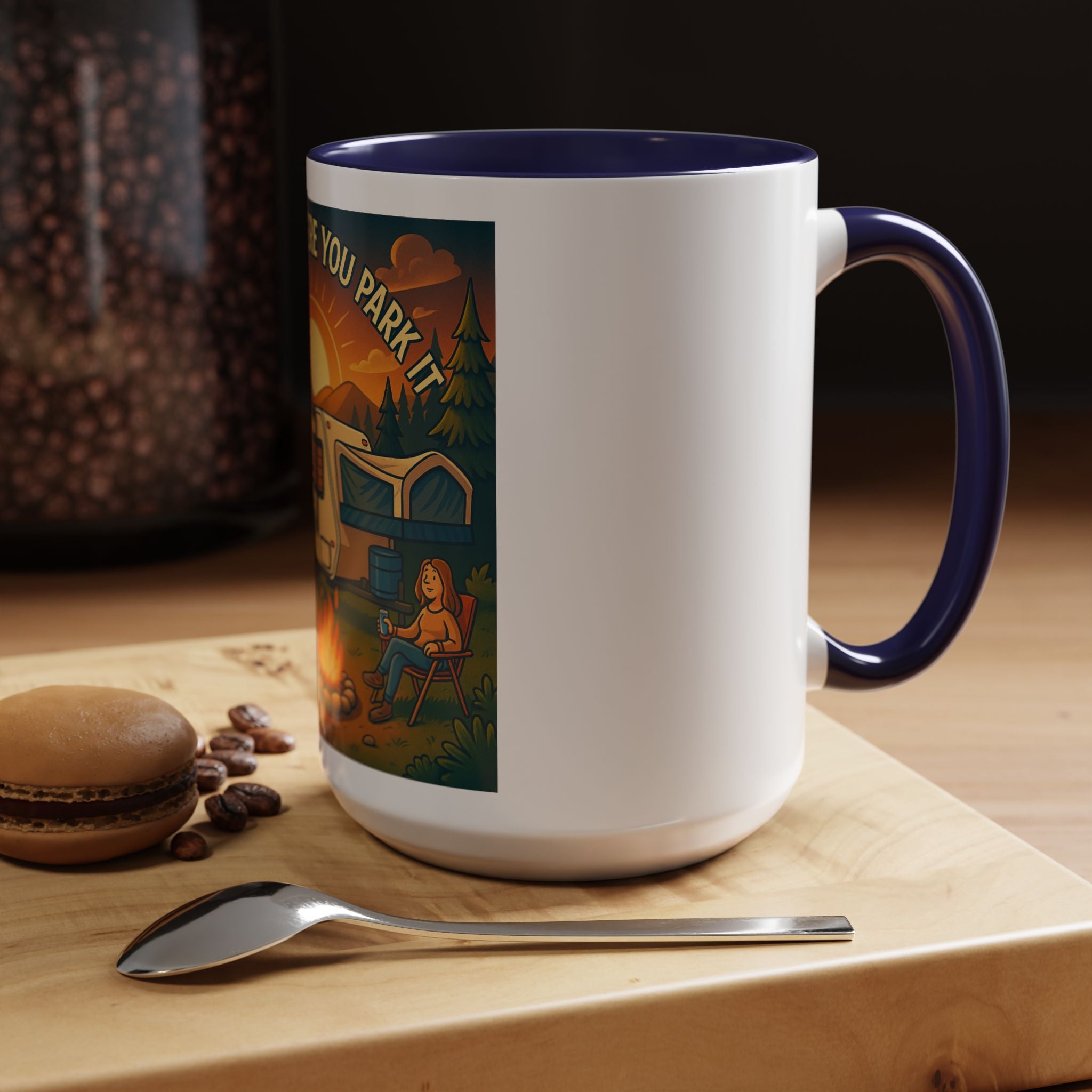 Camping Coffee Mug, Home is Where You Park It, RV Life Mug, Adventure Gift, Outdoor Enthusiast Drinkware