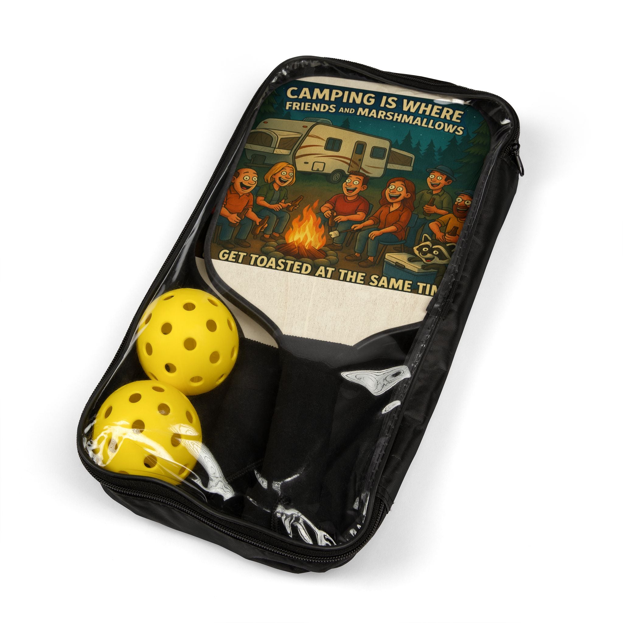 Pickleball Paddle Set - Fun Camping Vibe, Ideal for Outdoor Enthusiasts, Gift for Sports Lovers, Family Game Nights, Adventure Gear