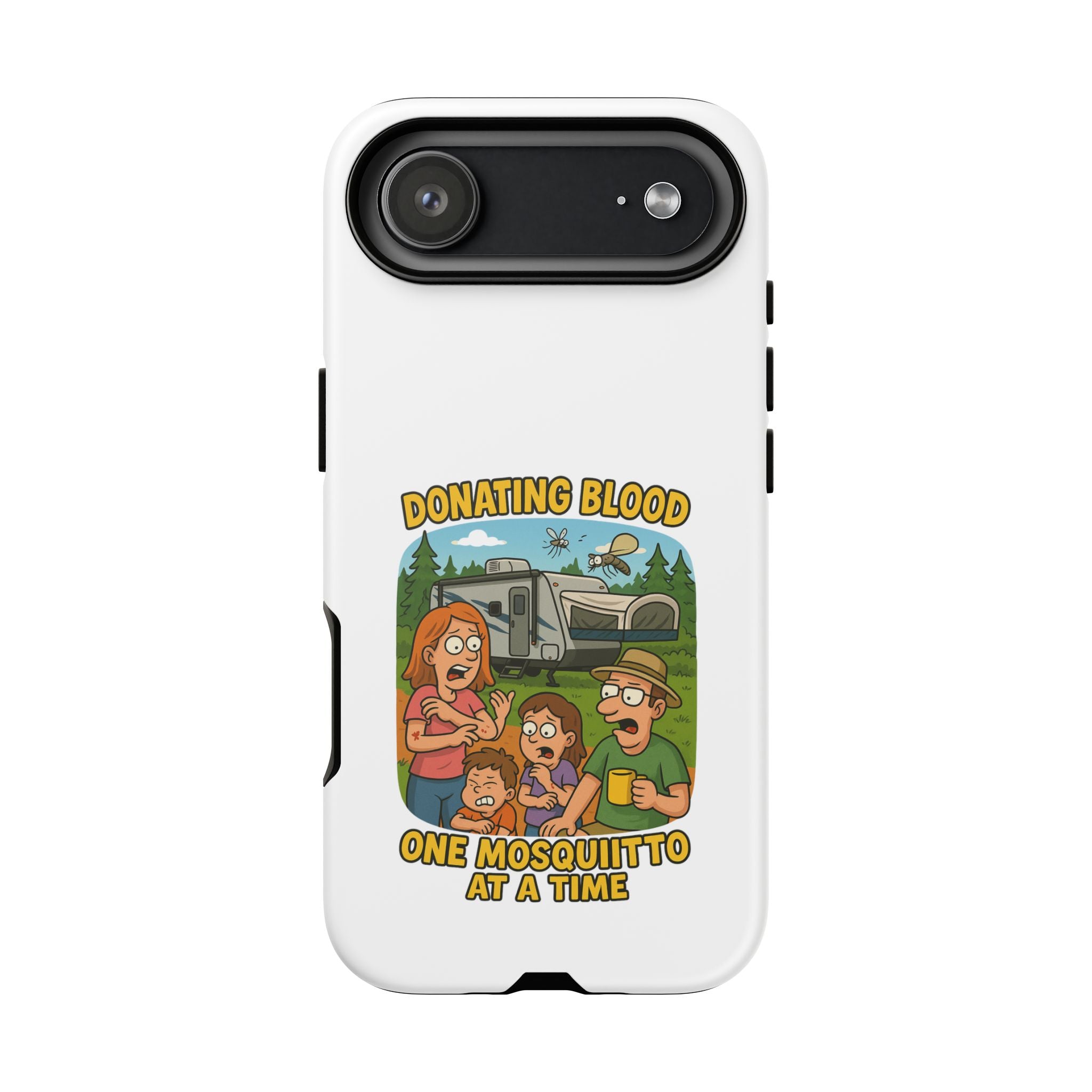 Humorous Phone Case - Donating Blood Mosquito Design, Funny Gift for Nurses, Outdoor Lovers, Eco-Friendly Gift, Summer Fun