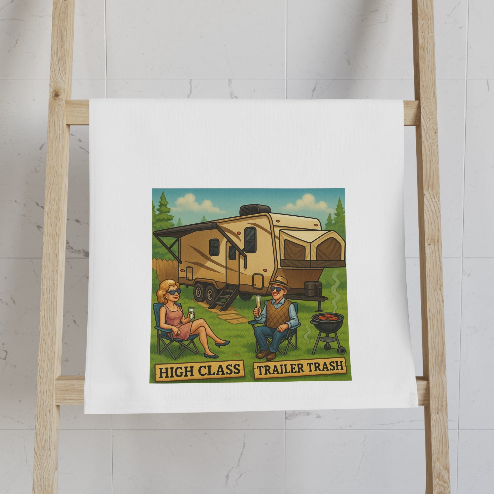 High Class Trailer Trash Hand Towel