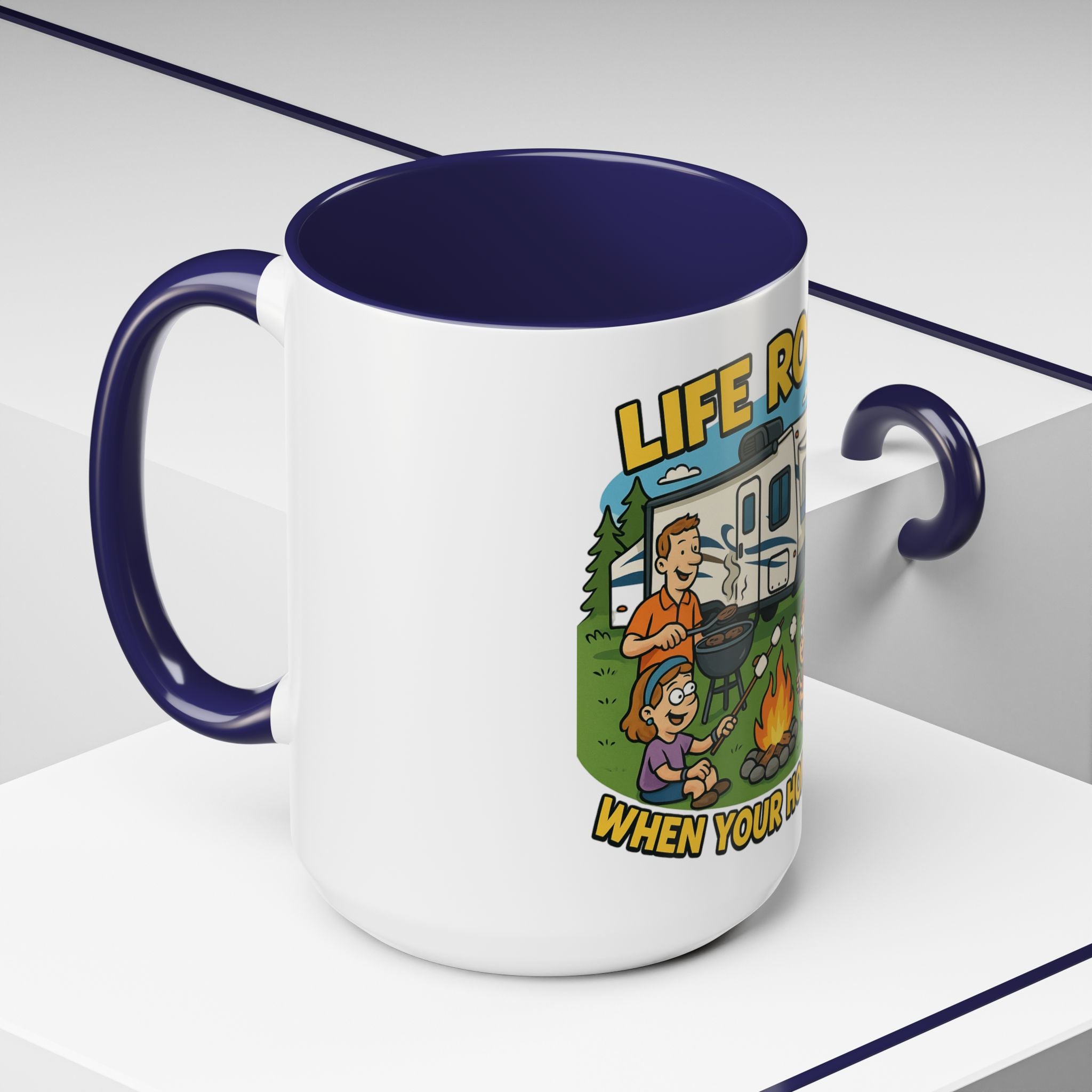 Camping Life Coffee Mug - Adventure Lover Gift, RV Travel Mug, Cozy Campfire Vibes, Perfect for Outdoor Enthusiasts, Gift for Dad