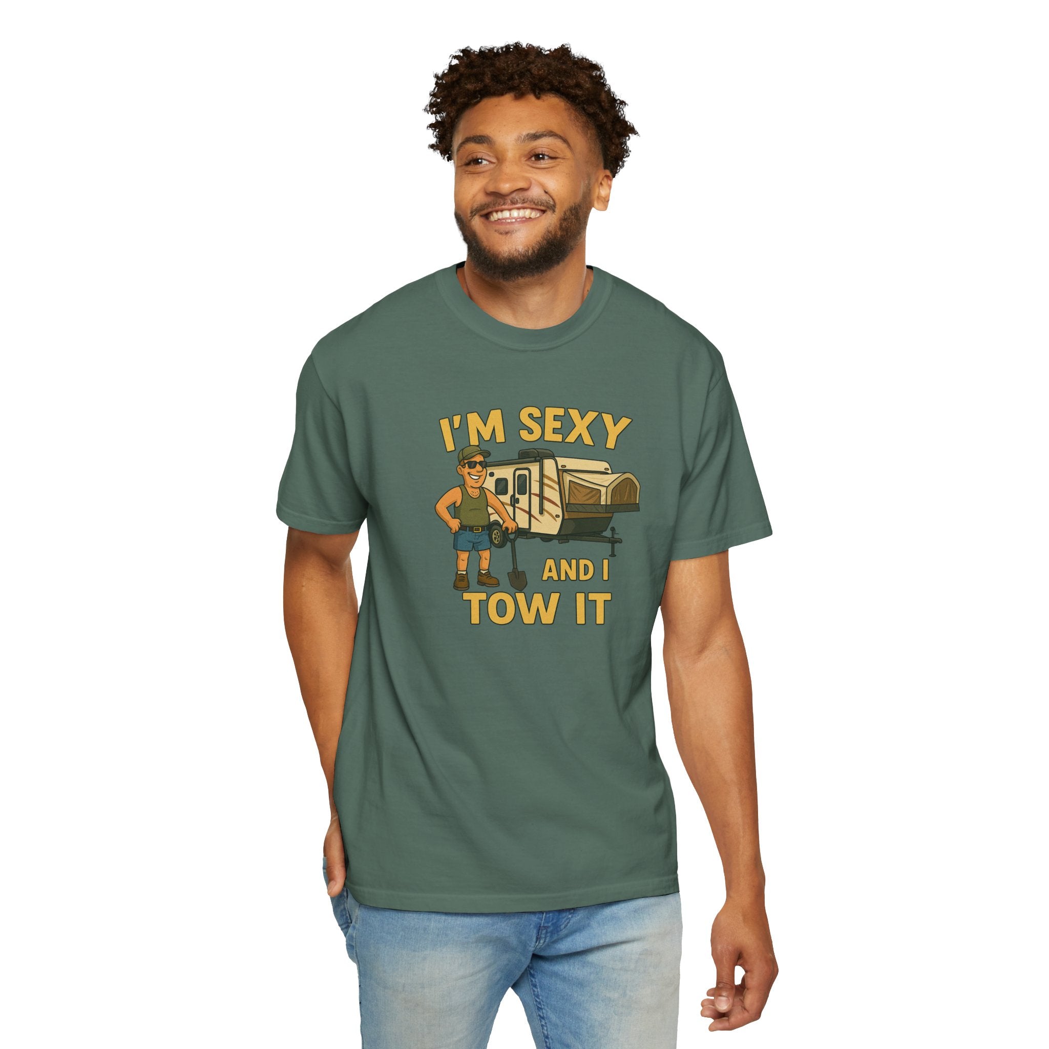 Playful Camping T-Shirt, I'm Sexy and I Tow It Tee, Unisex Outdoor Shirt, Funny Gift for RV Lovers, Travel T-Shirt, Casual Summer Wear
