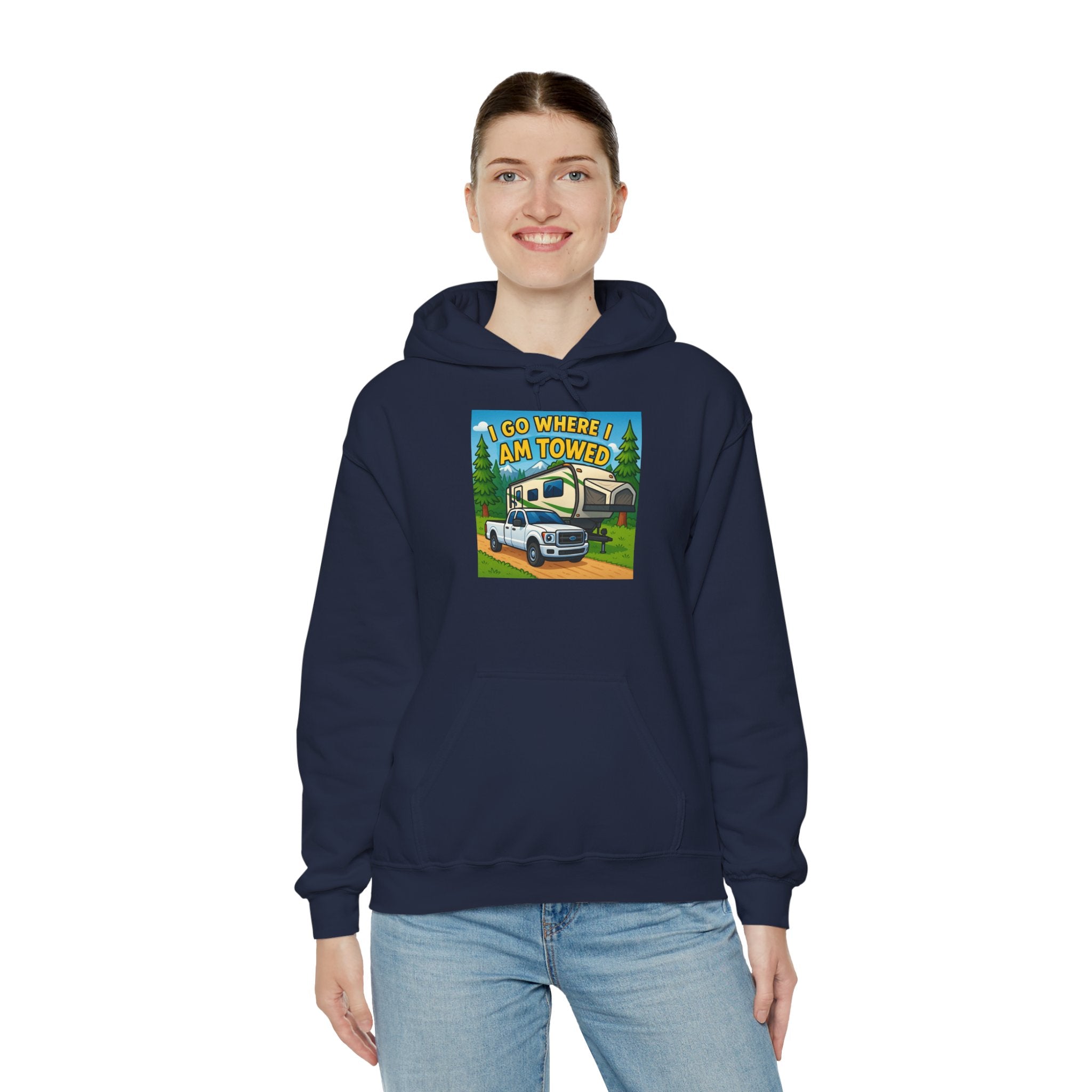 Adventure-Themed Hooded Sweatshirt - Perfect for Travel Enthusiasts, Camper Gifts, Cozy Outings, Outdoor Activities, Road Trip Essentials