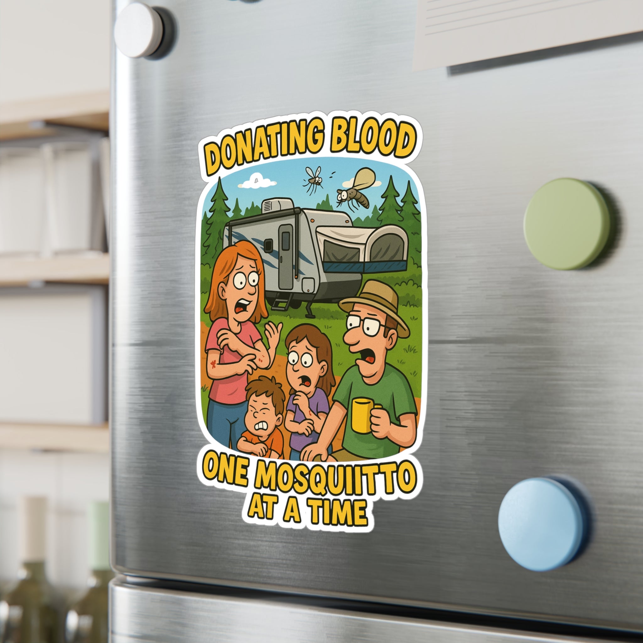 Humorous Vinyl Decals for Outdoor Lovers, Camping Stickers, Fun Stickers, Cartoons, Outdoor Humor, Gift for Campers