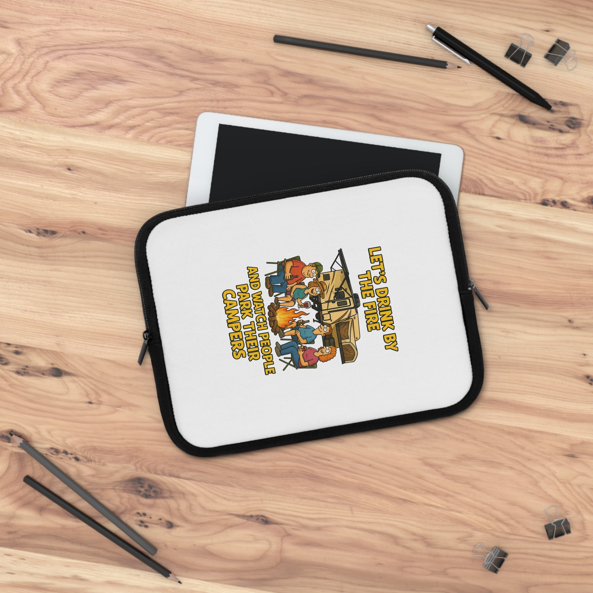 Camping Humor Laptop Sleeve - Perfect for Outdoor Enthusiasts, Gift for Campers, Office Accessories, Unique Tech Case
