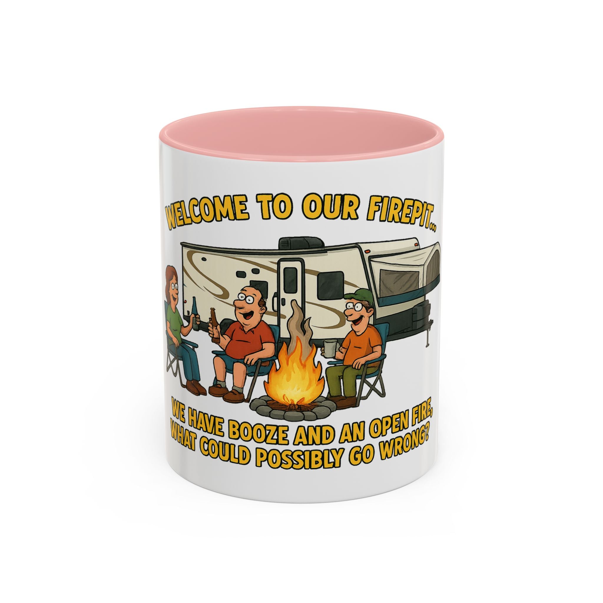 Cozy Firepit Mug | Ideal for Camping Lovers, Humorous Coffee Gifts, Outdoor Gatherings, Funny Kitchen Decor, Welcome Party Accessories