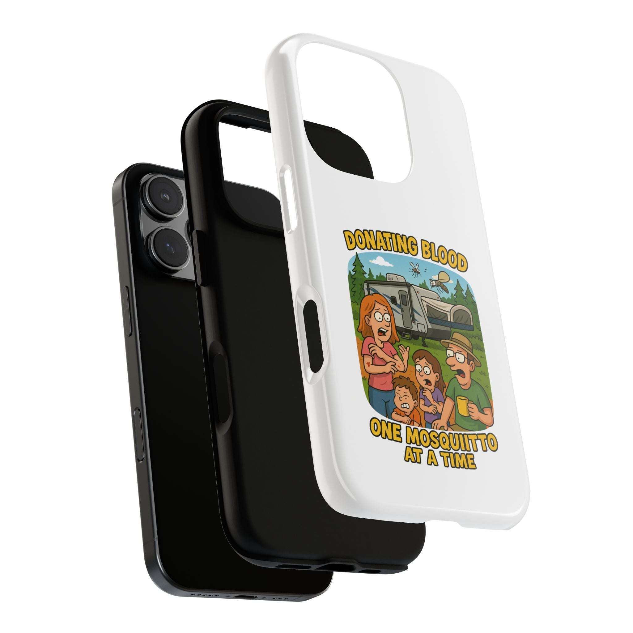 Humorous Phone Case - Donating Blood Mosquito Design, Funny Gift for Nurses, Outdoor Lovers, Eco-Friendly Gift, Summer Fun