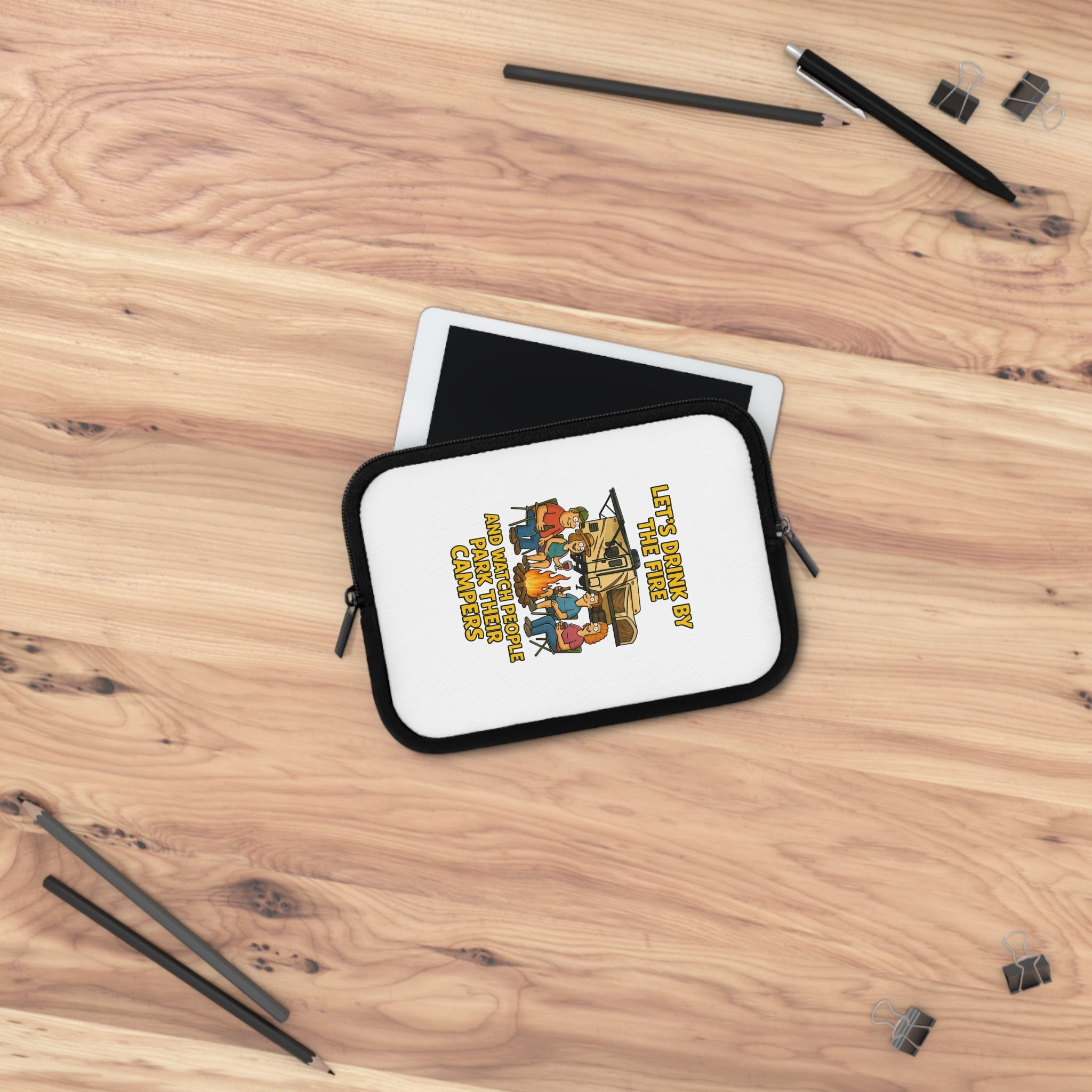 Camping Humor Laptop Sleeve - Perfect for Outdoor Enthusiasts, Gift for Campers, Office Accessories, Unique Tech Case