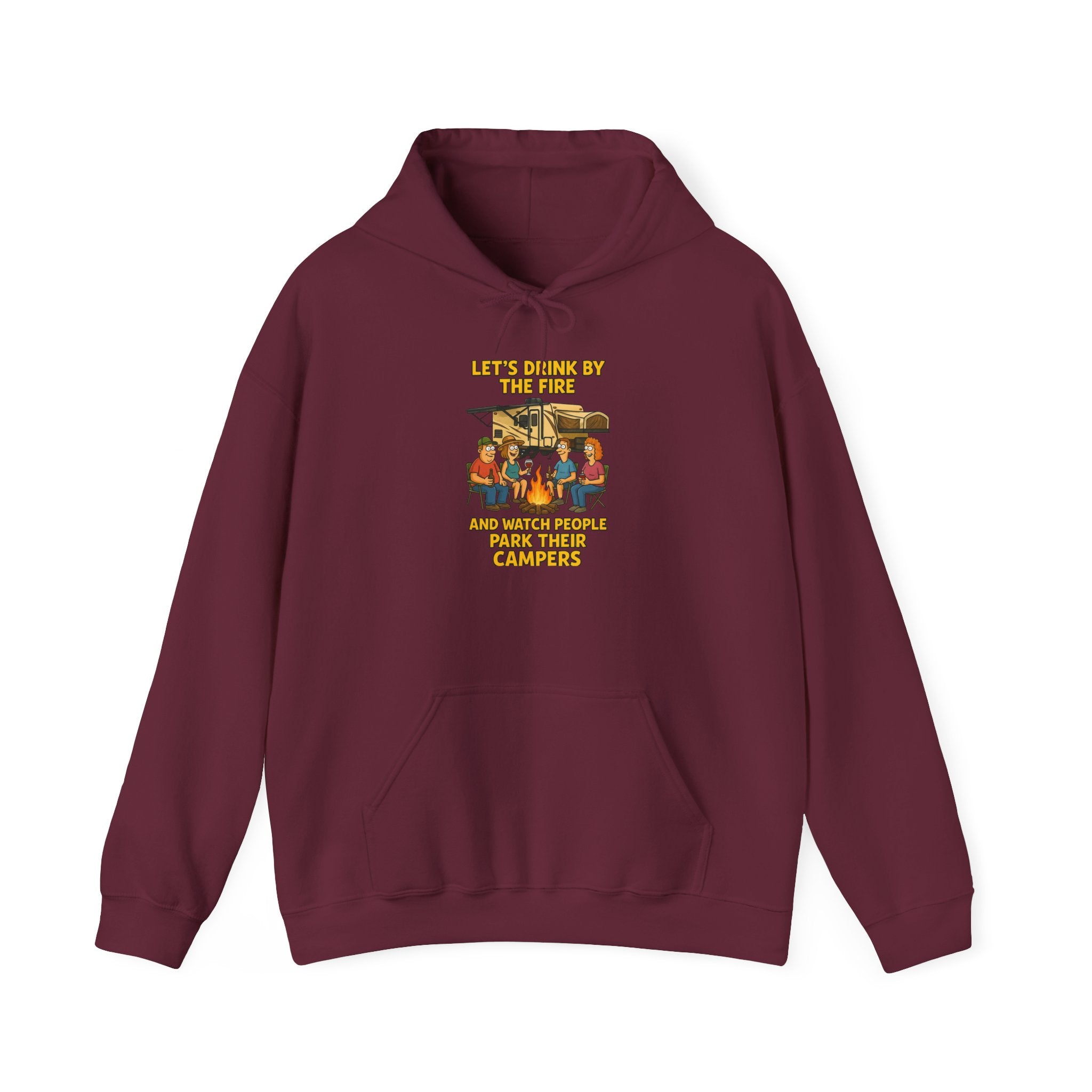 Cozy Family Gathering Hoodie - Let's Make Memories by the Fire, Family, Friends, Campfire, Gift, Holiday