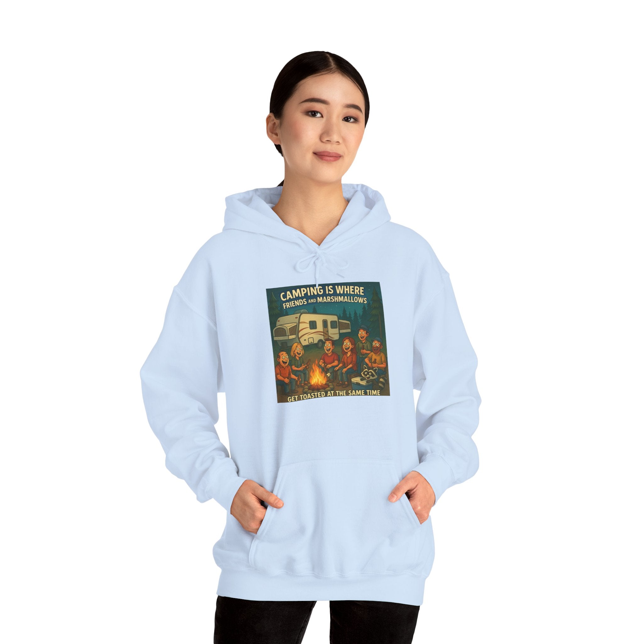 Vintage Camping Unisex Hooded Sweatshirt - Cozy Outdoor Lover Gift, Great for Campfire Nights, Adventure Apparel