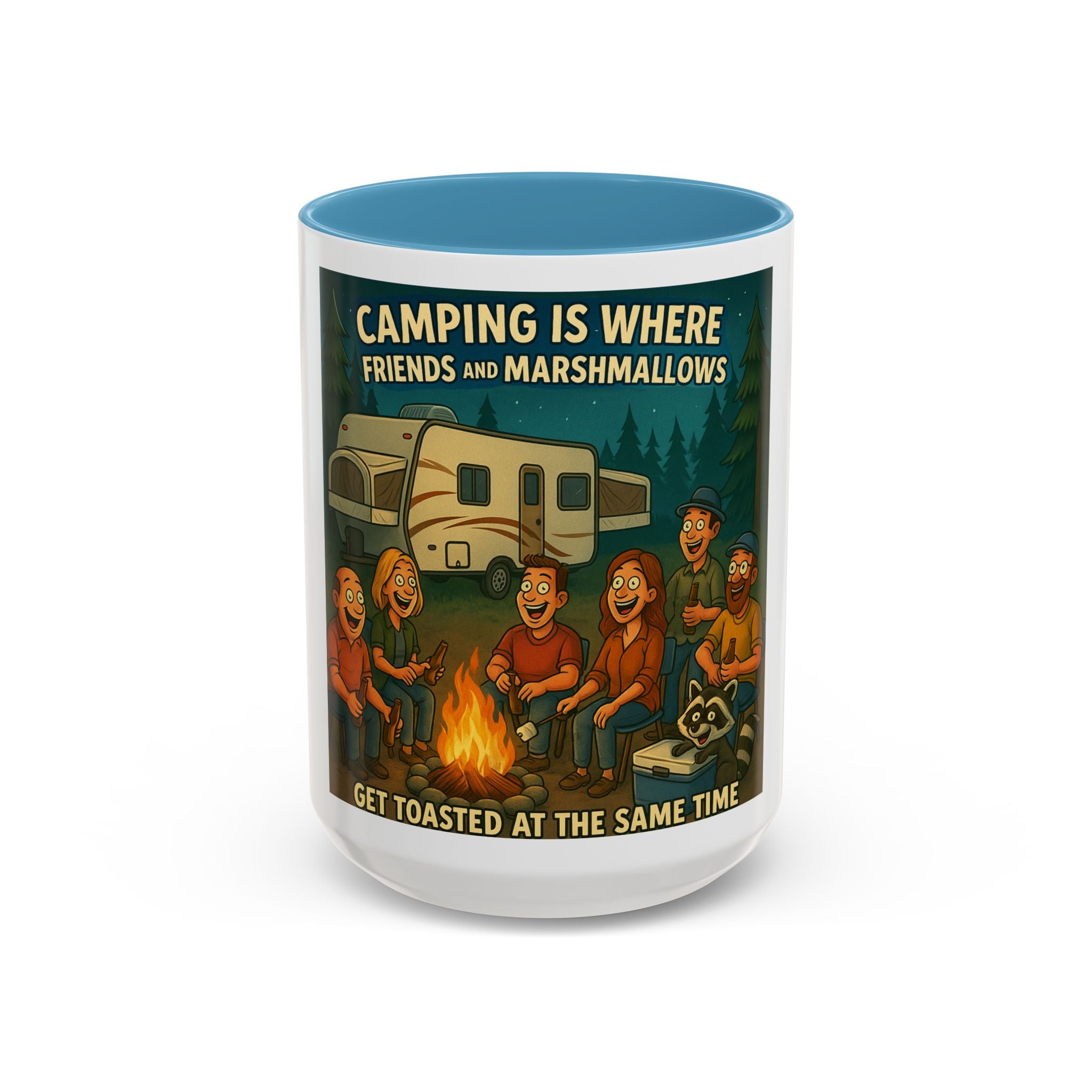 Camping Adventure Coffee Mug, Funny Mug for Campers, Get Toasted at the Same Time, Outdoor Gift, Nature Lover, Camping Decor