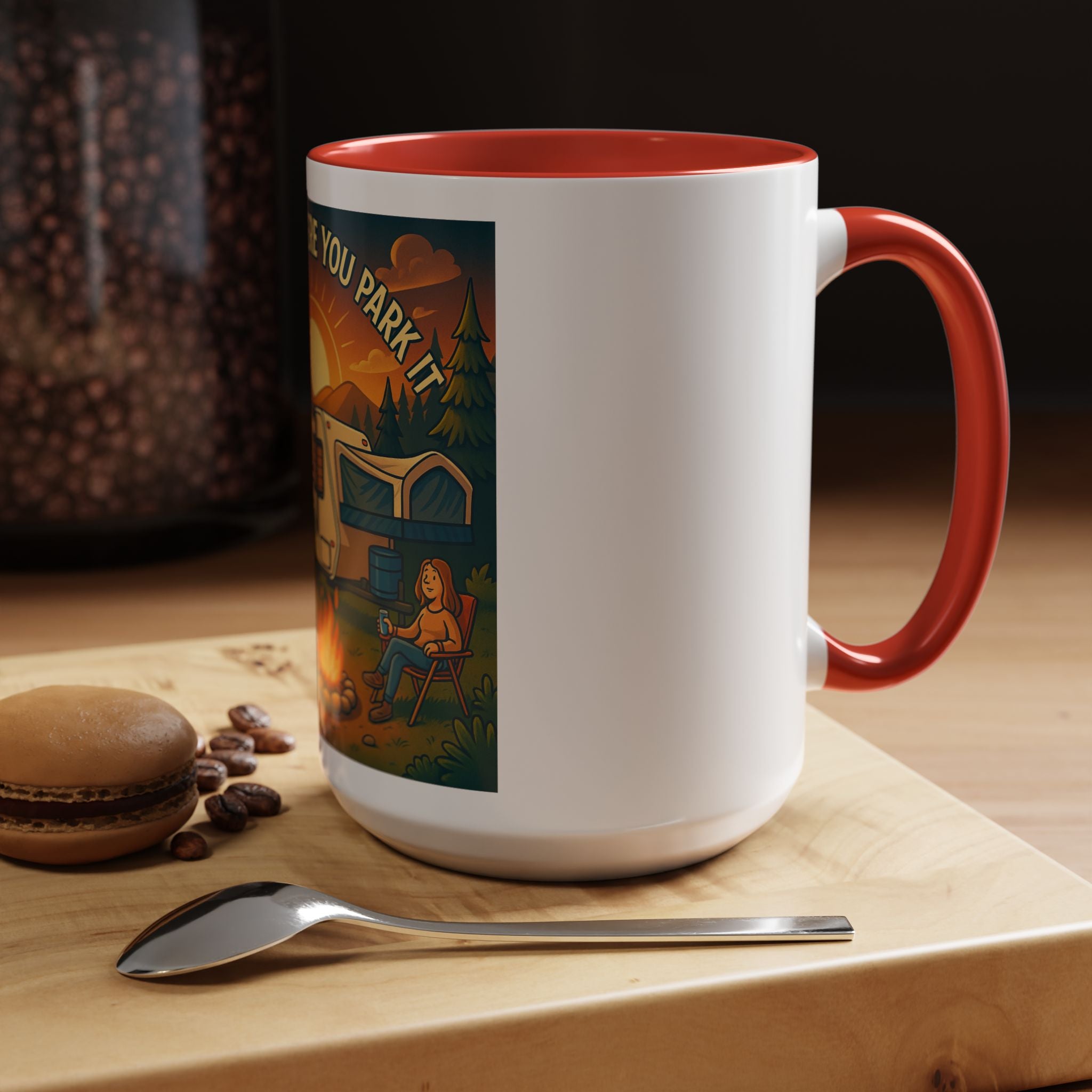 Camping Coffee Mug, Home is Where You Park It, RV Life Mug, Adventure Gift, Outdoor Enthusiast Drinkware