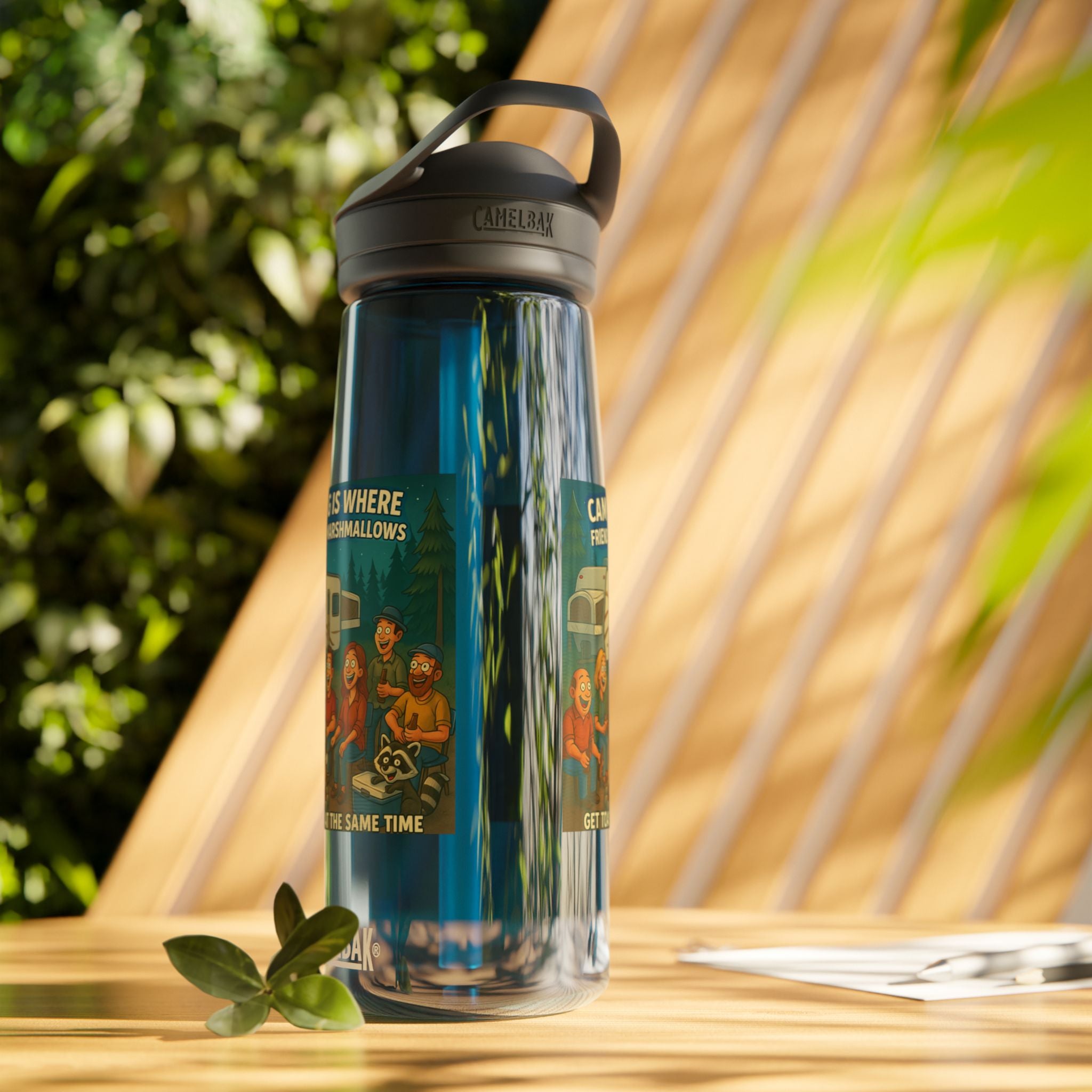 Camping Themed Water Bottle - Perfect for Outdoor Adventures, Hydration on the Go, Great for Gifts, Eco-Friendly Sipper
