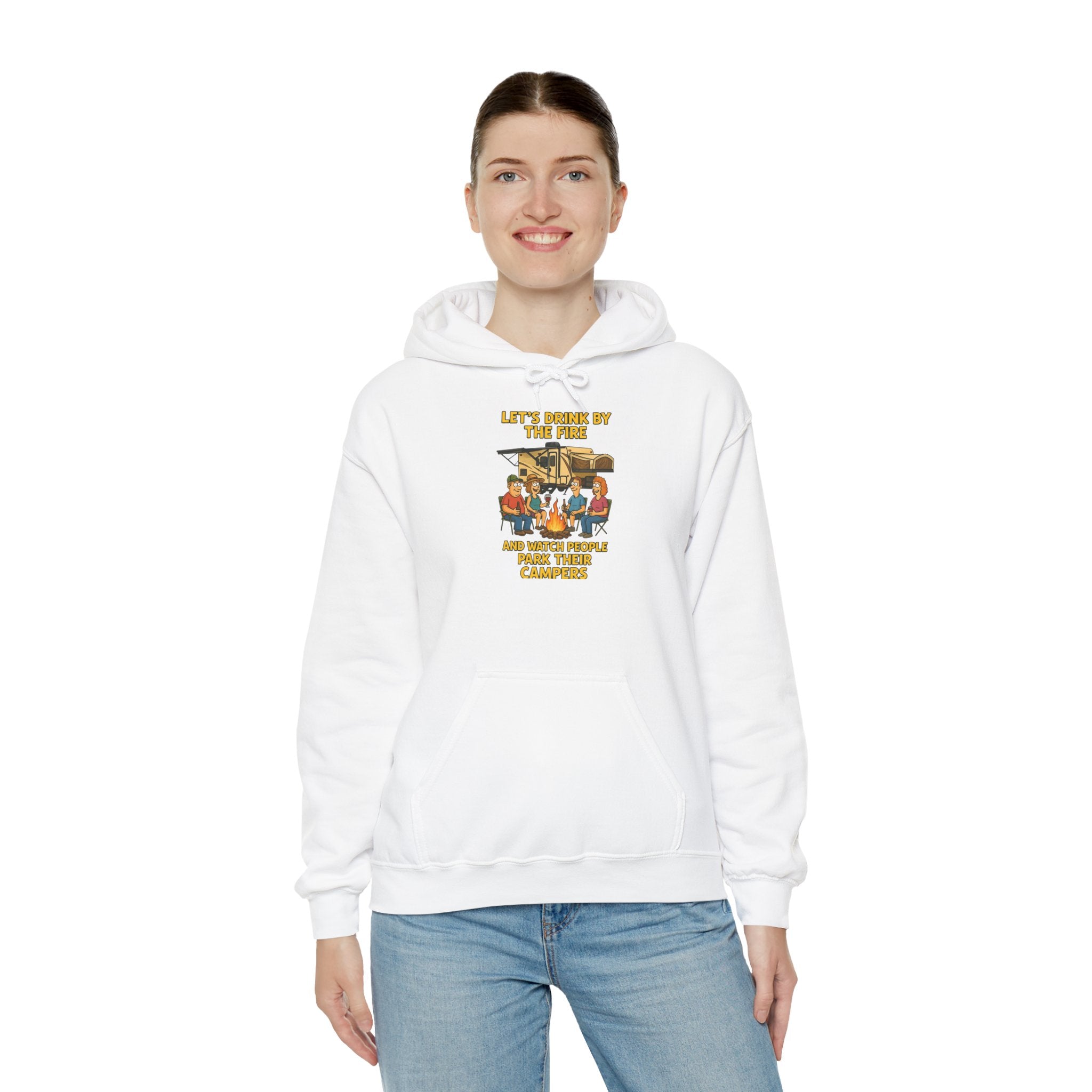 Cozy Family Gathering Hoodie - Let's Make Memories by the Fire, Family, Friends, Campfire, Gift, Holiday