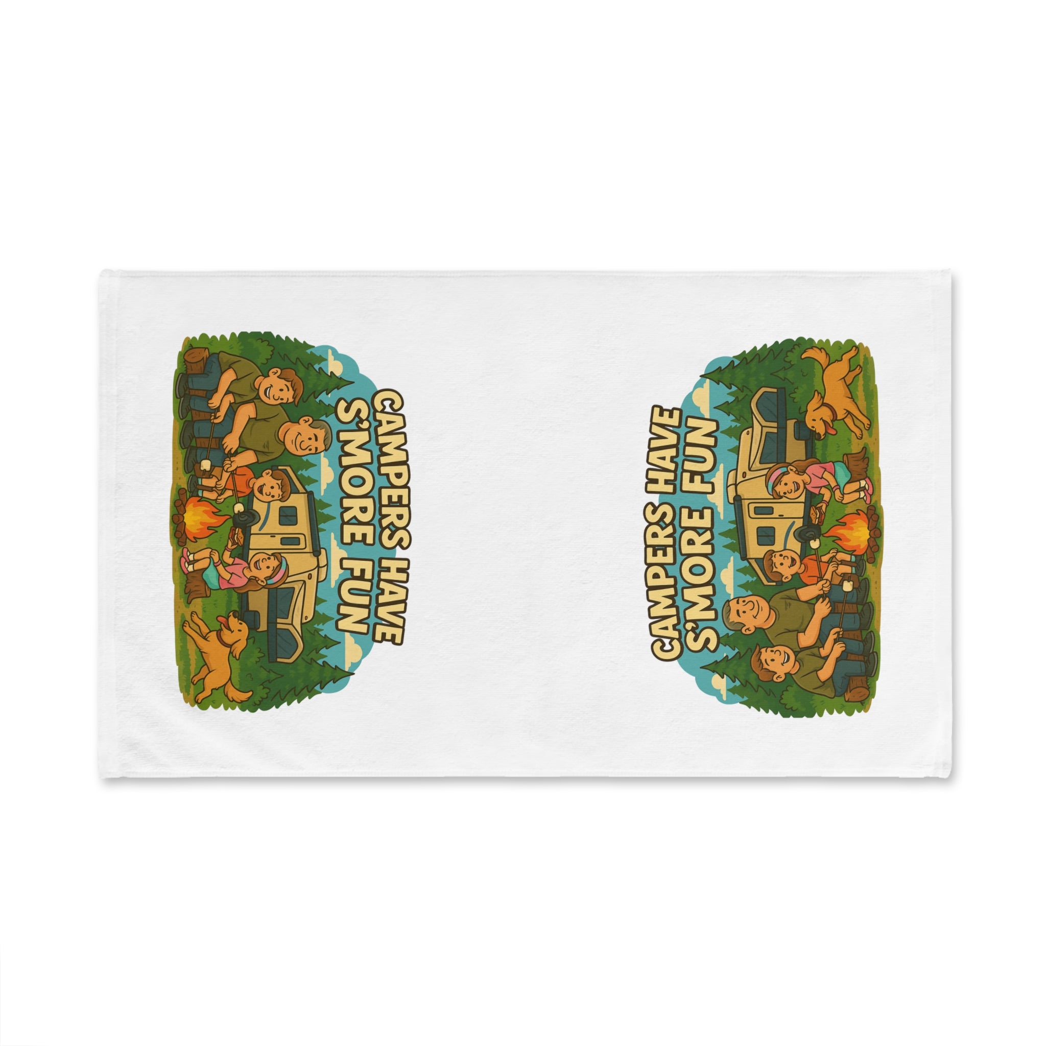 Campfire Hand Towel - Perfect for Camping, Outdoor Adventures, Summer BBQs, Cozy Kitchen Decor, Gifts for Campers