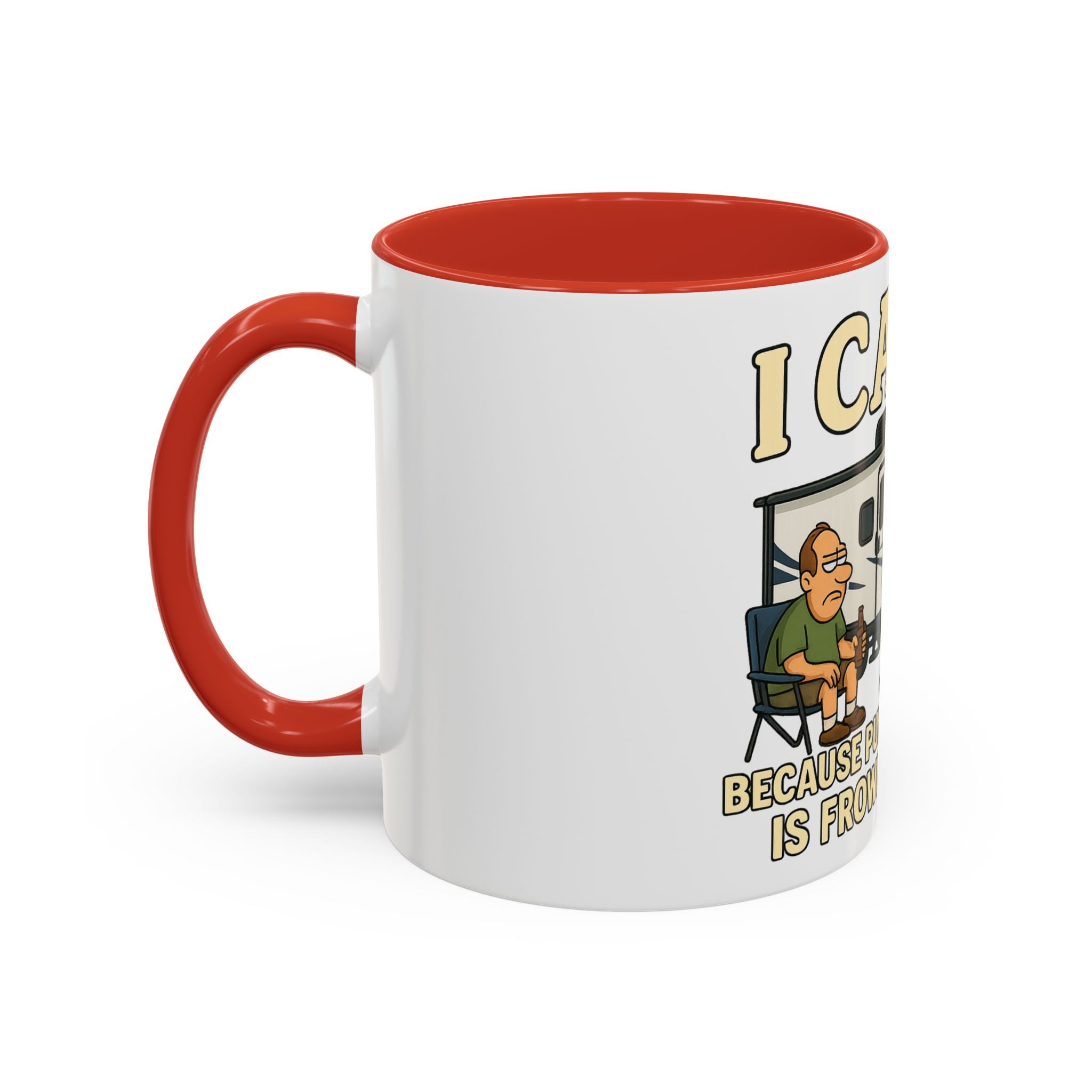 Camping Humor Coffee Mug - I Camp Because Punching People is Frowned Upon