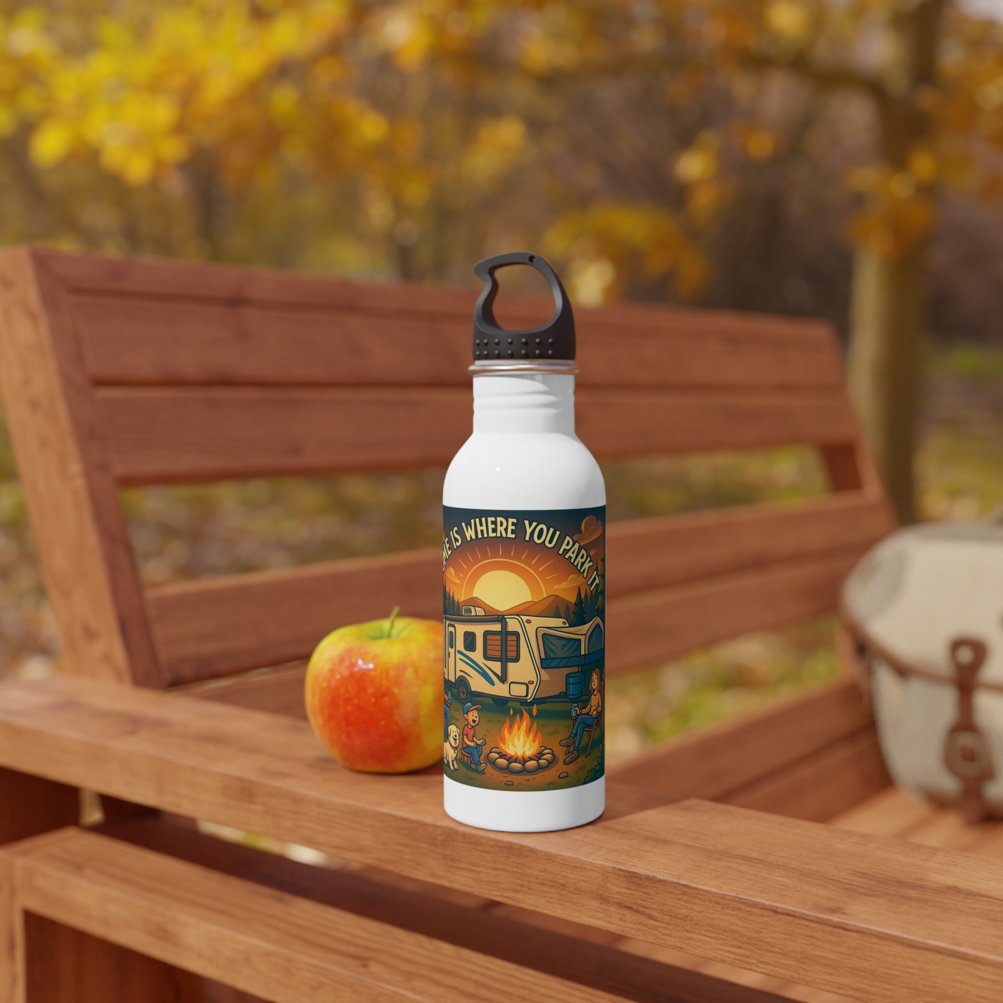 Camping Vibes Stainless Steel Water Bottle | Adventure Gift | Outdoor Enthusiast | RV Life | Camping Essentials | Travel Hydration
