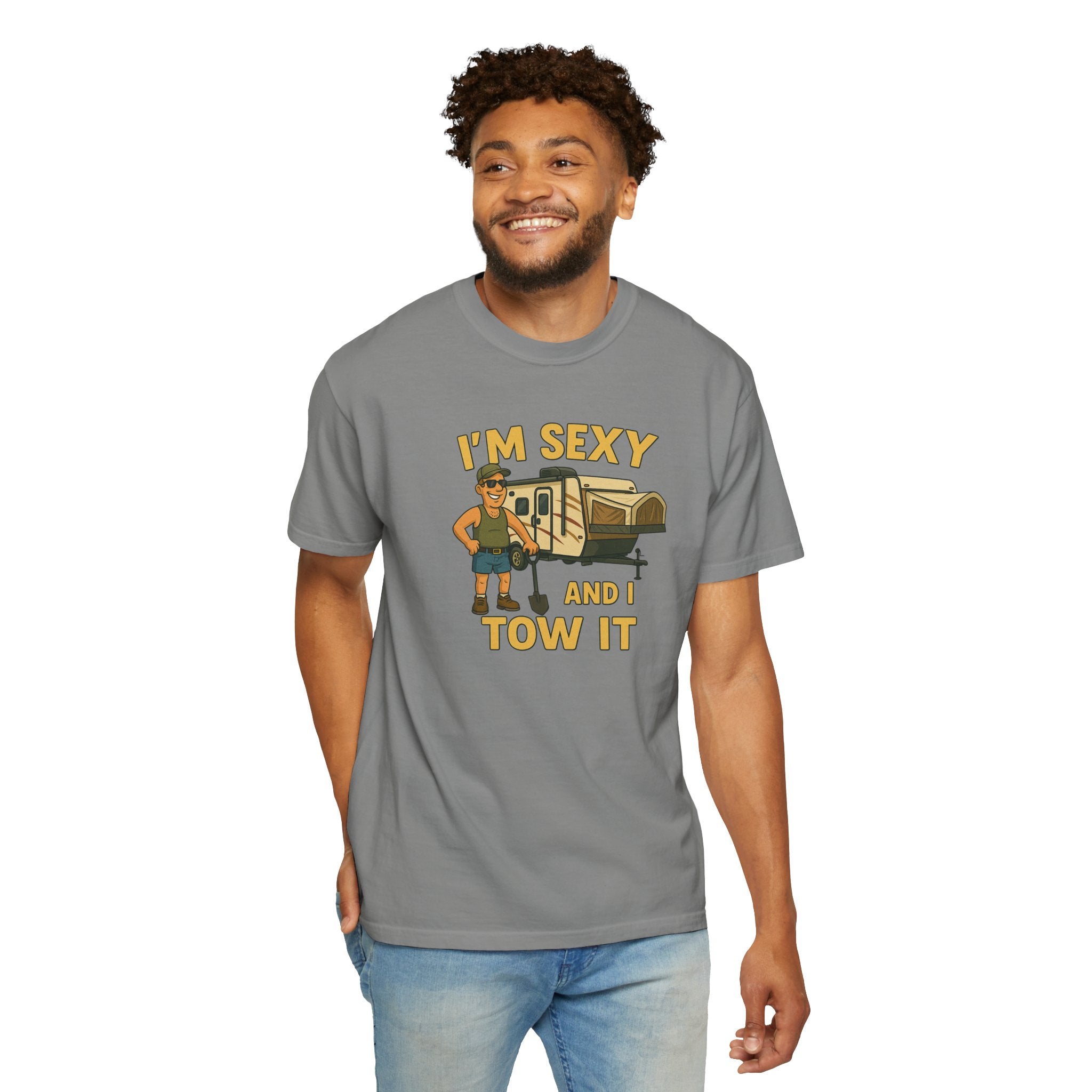 Playful Camping T-Shirt, I'm Sexy and I Tow It Tee, Unisex Outdoor Shirt, Funny Gift for RV Lovers, Travel T-Shirt, Casual Summer Wear
