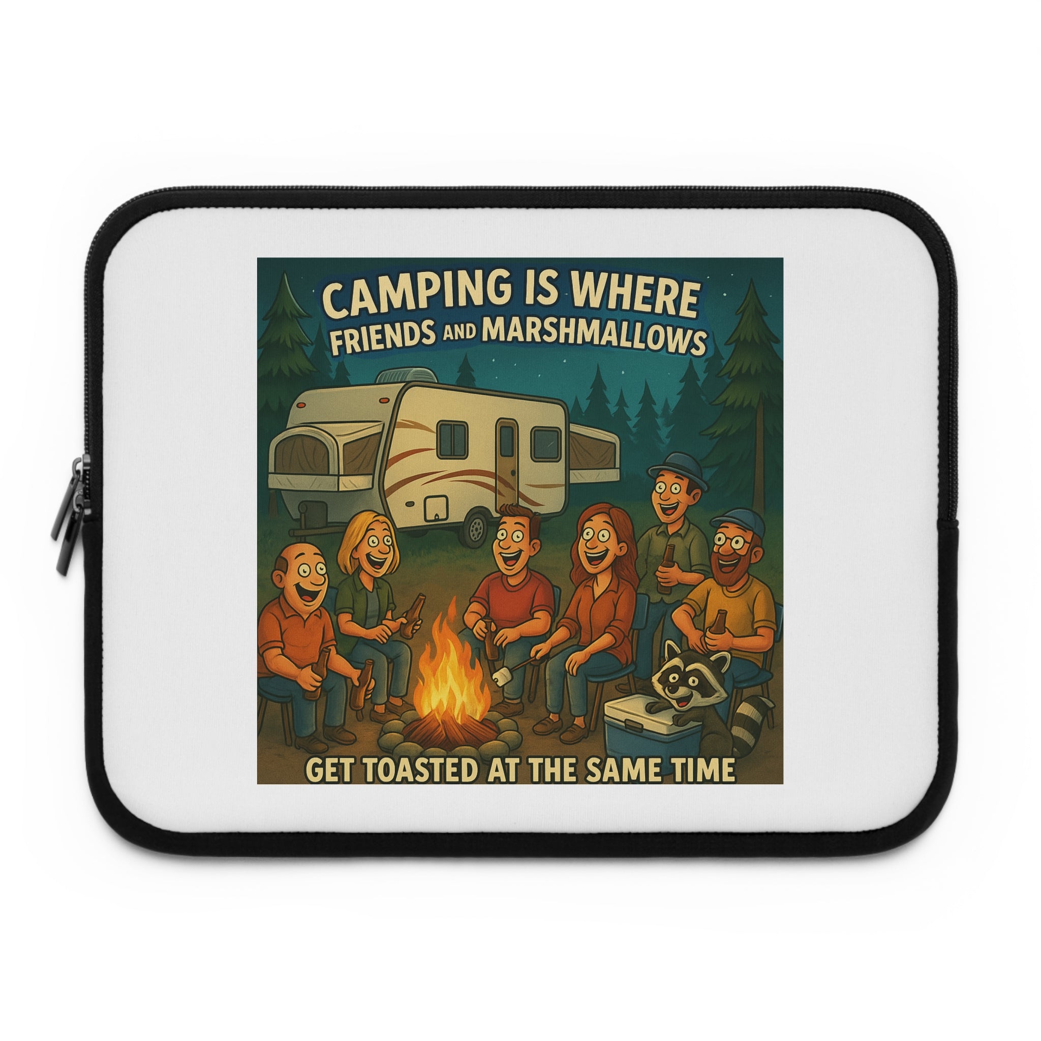Camping-Themed Laptop Sleeve, Perfect for Nature Lovers, Get Toasted at the Same Time, Ideal Gift for Campers, Outdoor Enthusiasts, [...]
