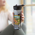 Fun Cartoon Water Bottle, Quirky Drinkware, Motivational Hydration, Eco-Friendly Gift, Ideal for Campers, Perfect for Summer, Donation Theme