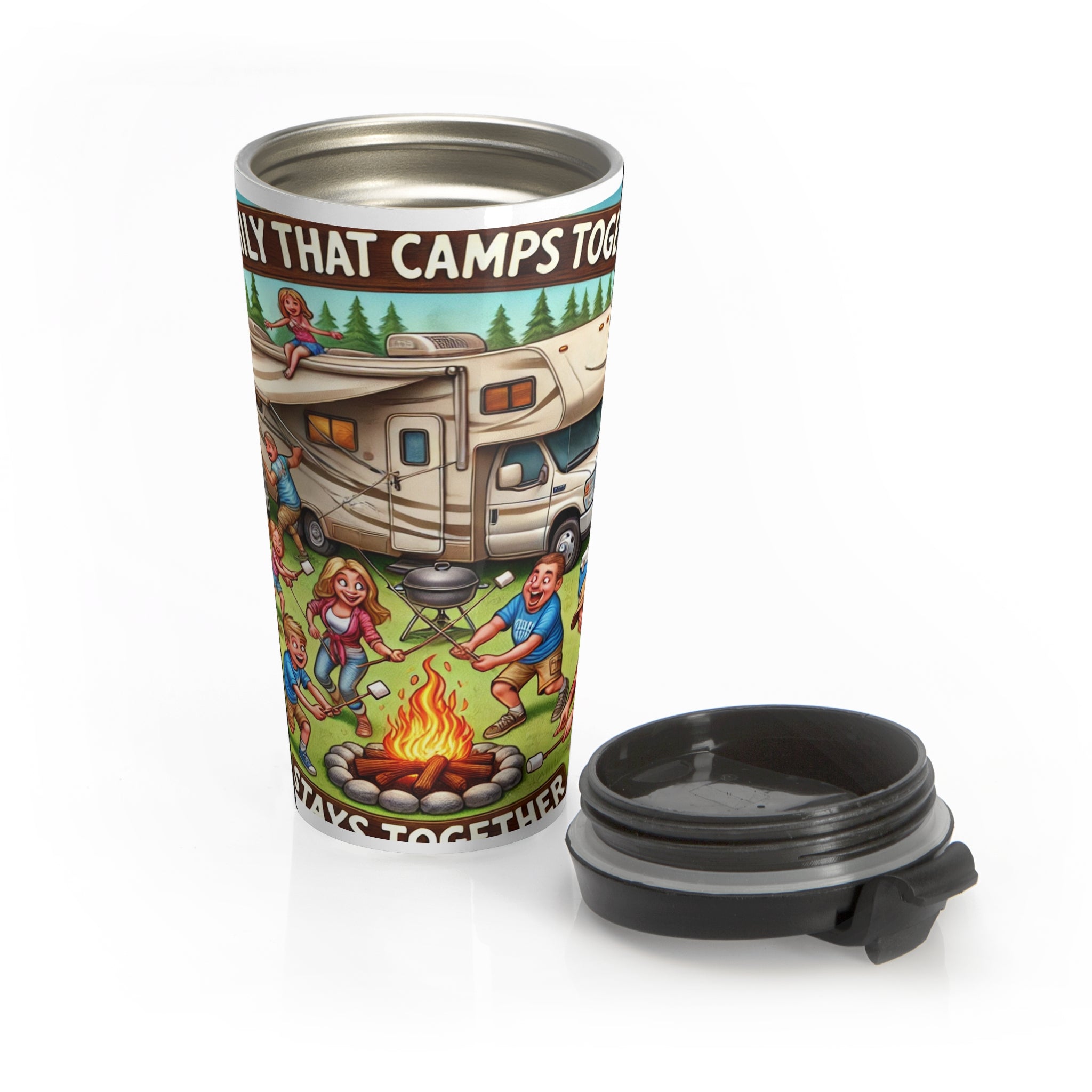 Travel Mug - The Family Camping Together Stainless Steel Mug