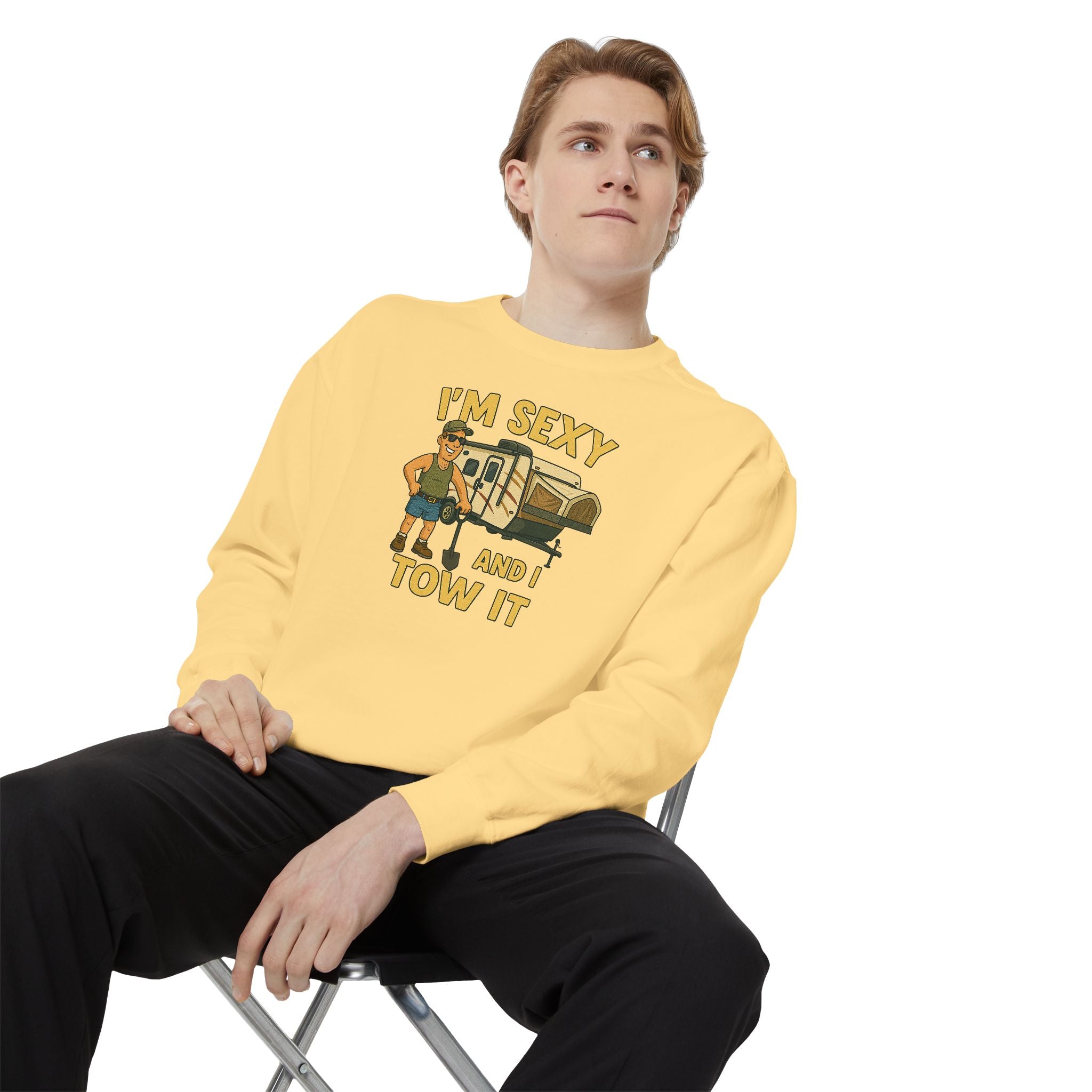 Funny Tow Truck Sweatshirt, Unisex Garment-Dyed Pullover, Casual Gift for Drivers, Trucking Humor Apparel, Cozy Fall Outfit, Perfect [...]