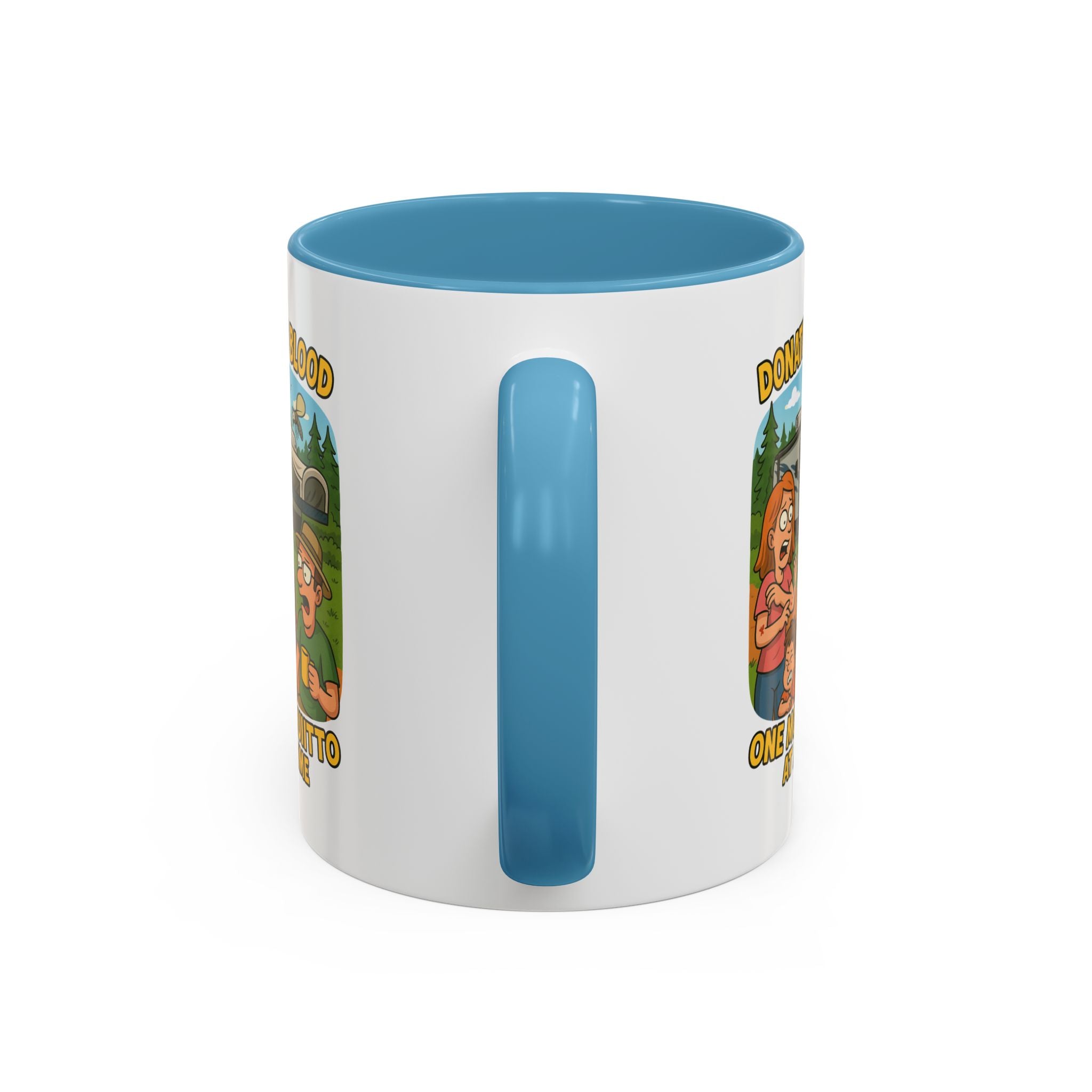 Donating Blood Coffee Mug with Fun Cartoon Design, Unique Gift for Nurses, Healthcare Workers, Humorous Office Mug, Blood Donation Awareness