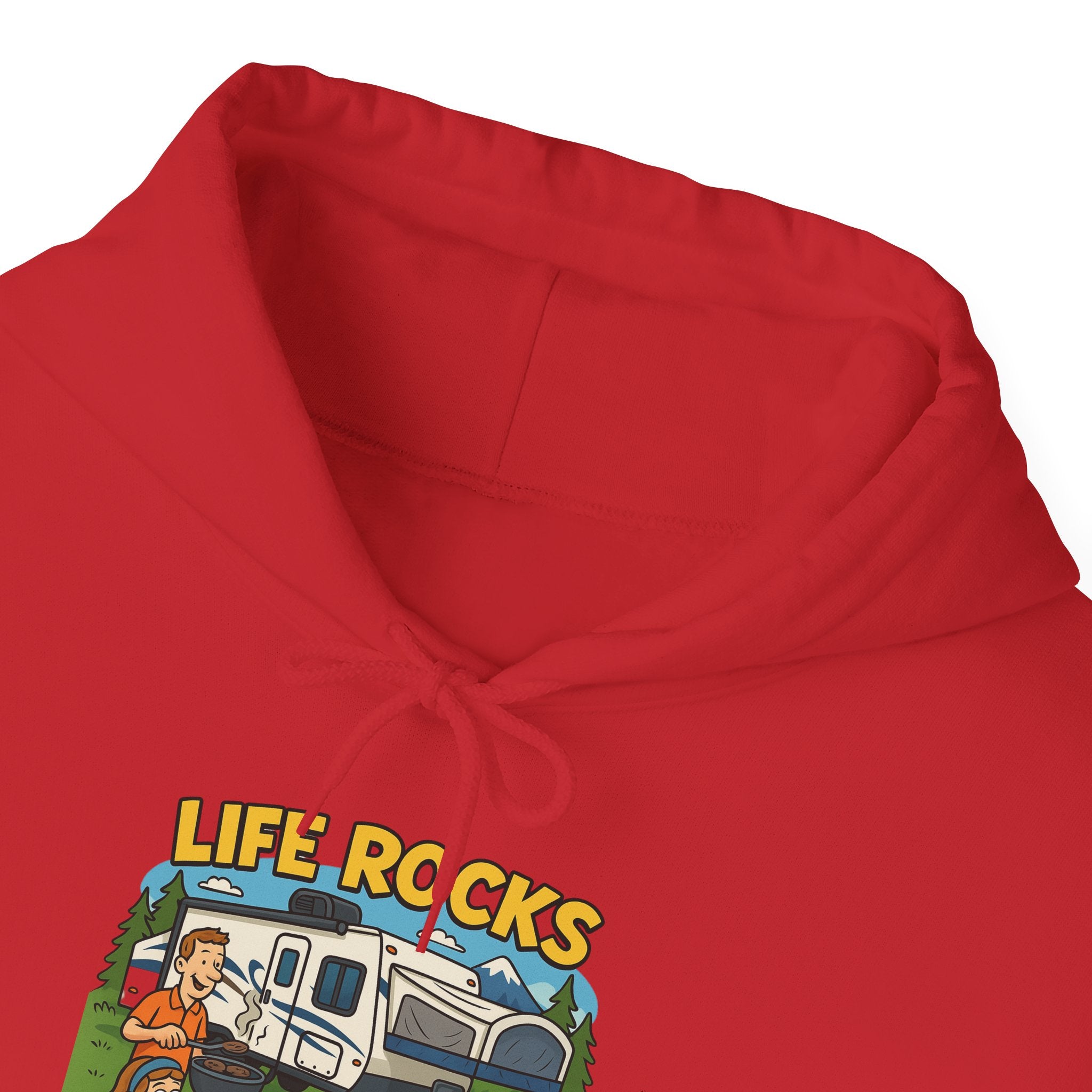 Campfire Adventure Hoodie with Retro Design, Cozy Gift for Outdoor Lovers, Perfect for Camping, Road Trips, and Casual Wear