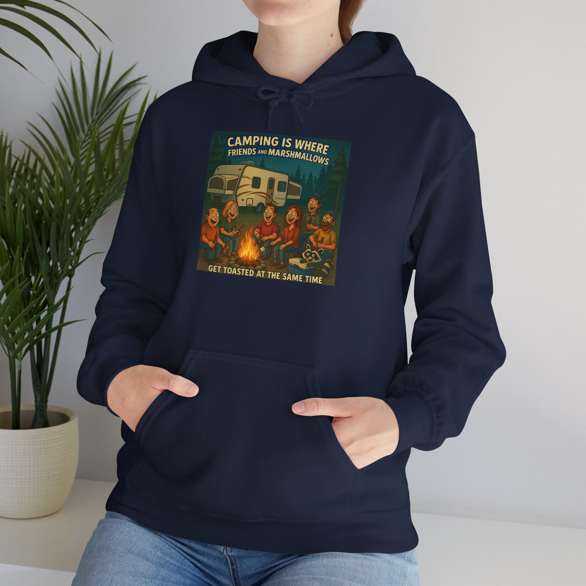 Vintage Camping Unisex Hooded Sweatshirt - Cozy Outdoor Lover Gift, Great for Campfire Nights, Adventure Apparel