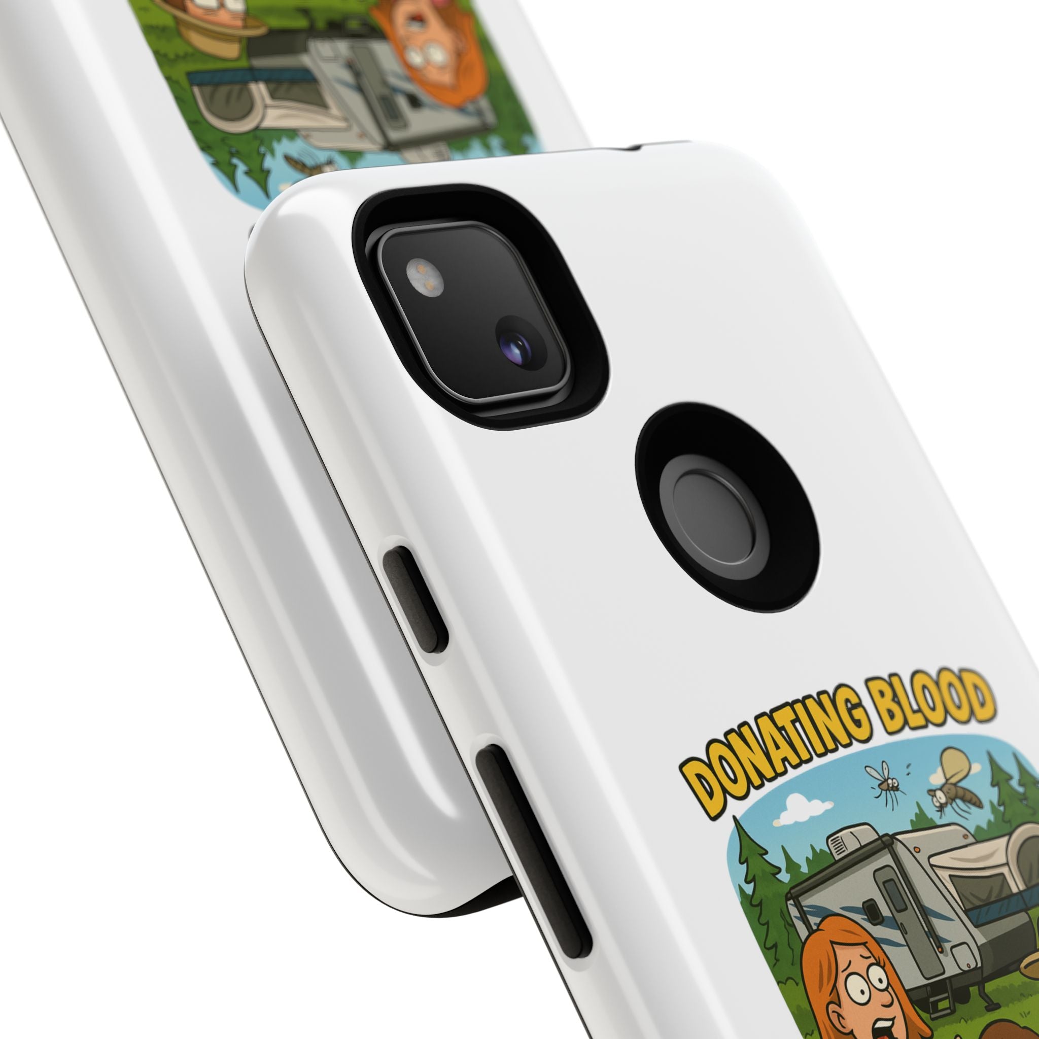 Humorous Phone Case - Donating Blood Mosquito Design, Funny Gift for Nurses, Outdoor Lovers, Eco-Friendly Gift, Summer Fun