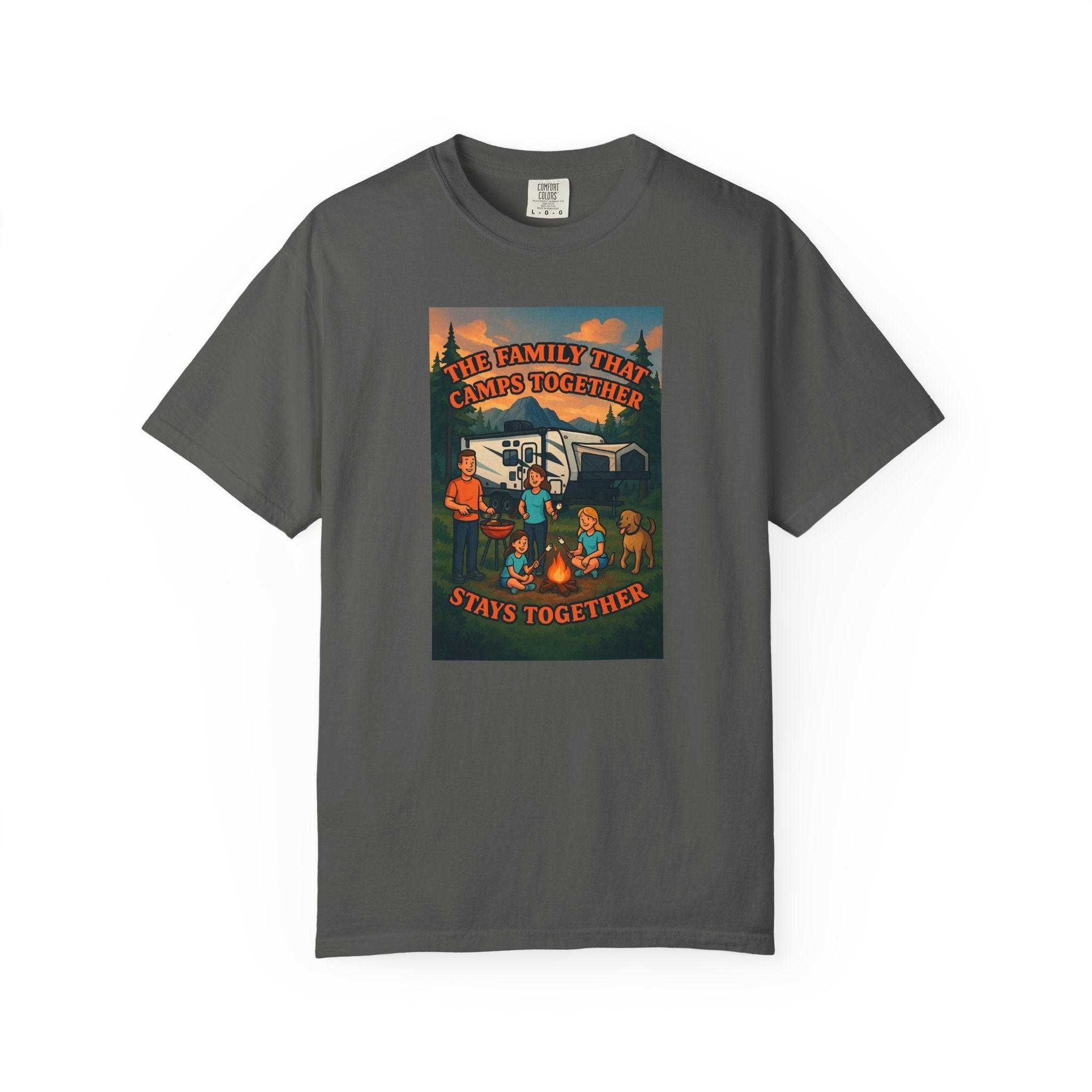 Family Camping T-shirt, Casual Outdoor Tee, Perfect for Family Gatherings, Summer Camp, Gift for Outdoor Lovers, Relaxed Fit Tee