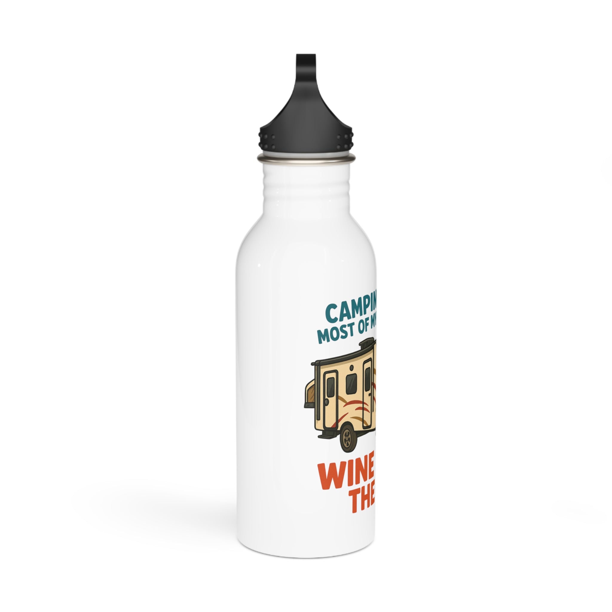 Camping Wine Problem Solver Water Bottle, Travel Mug, Outdoor Gear Gift, Fun Camping Accessories, Adventure Hydration Bottle