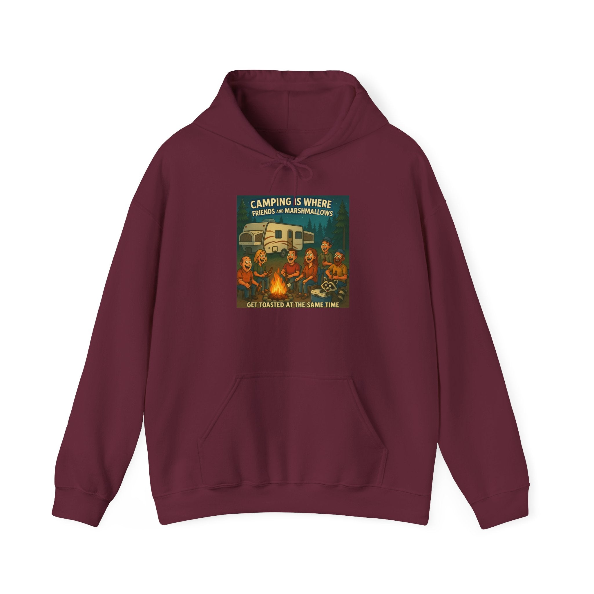 Vintage Camping Unisex Hooded Sweatshirt - Cozy Outdoor Lover Gift, Great for Campfire Nights, Adventure Apparel