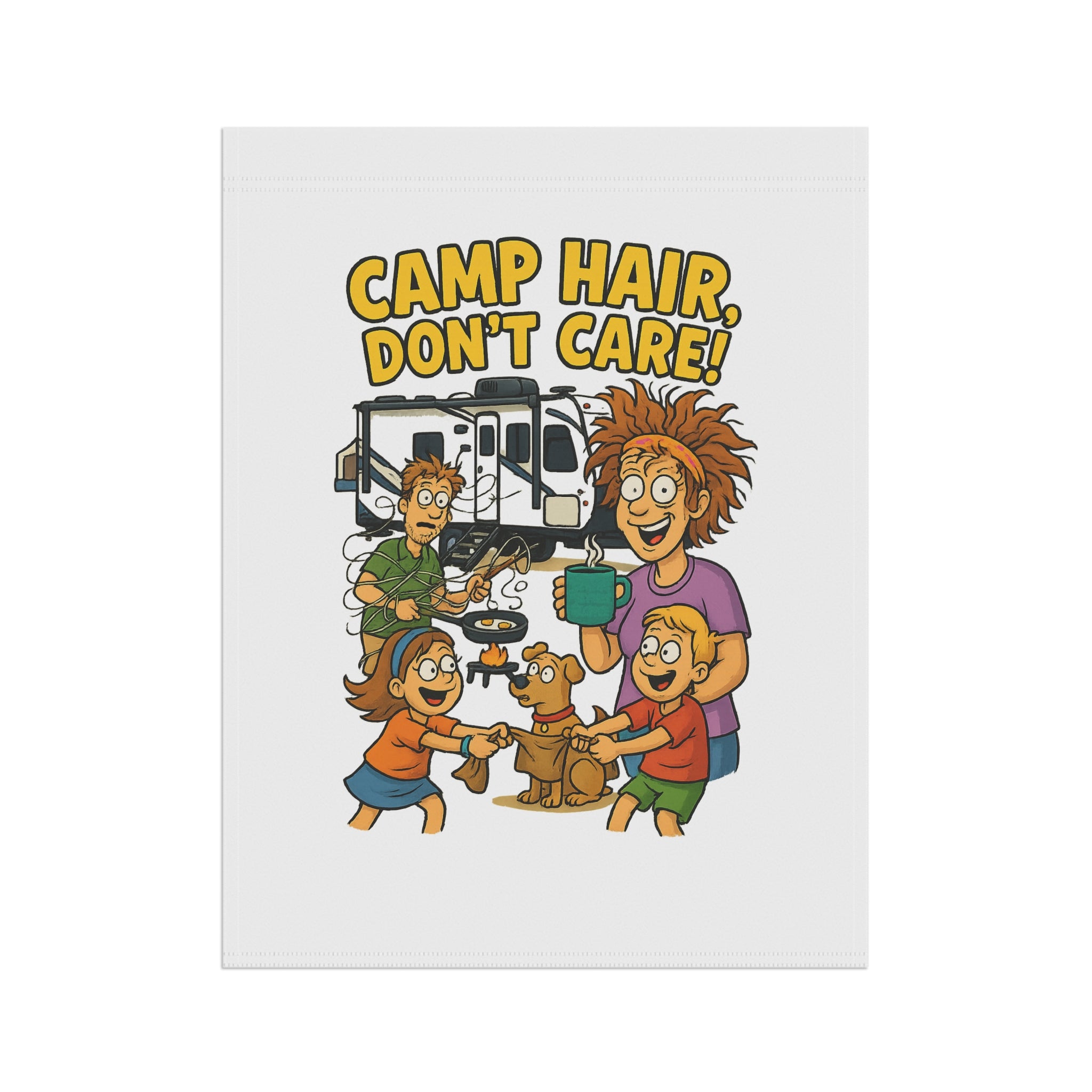 Fun Camp Banner, Gardening Decor, Outdoor Celebration Flag, Family Camping Decoration, Summer Garden Sign