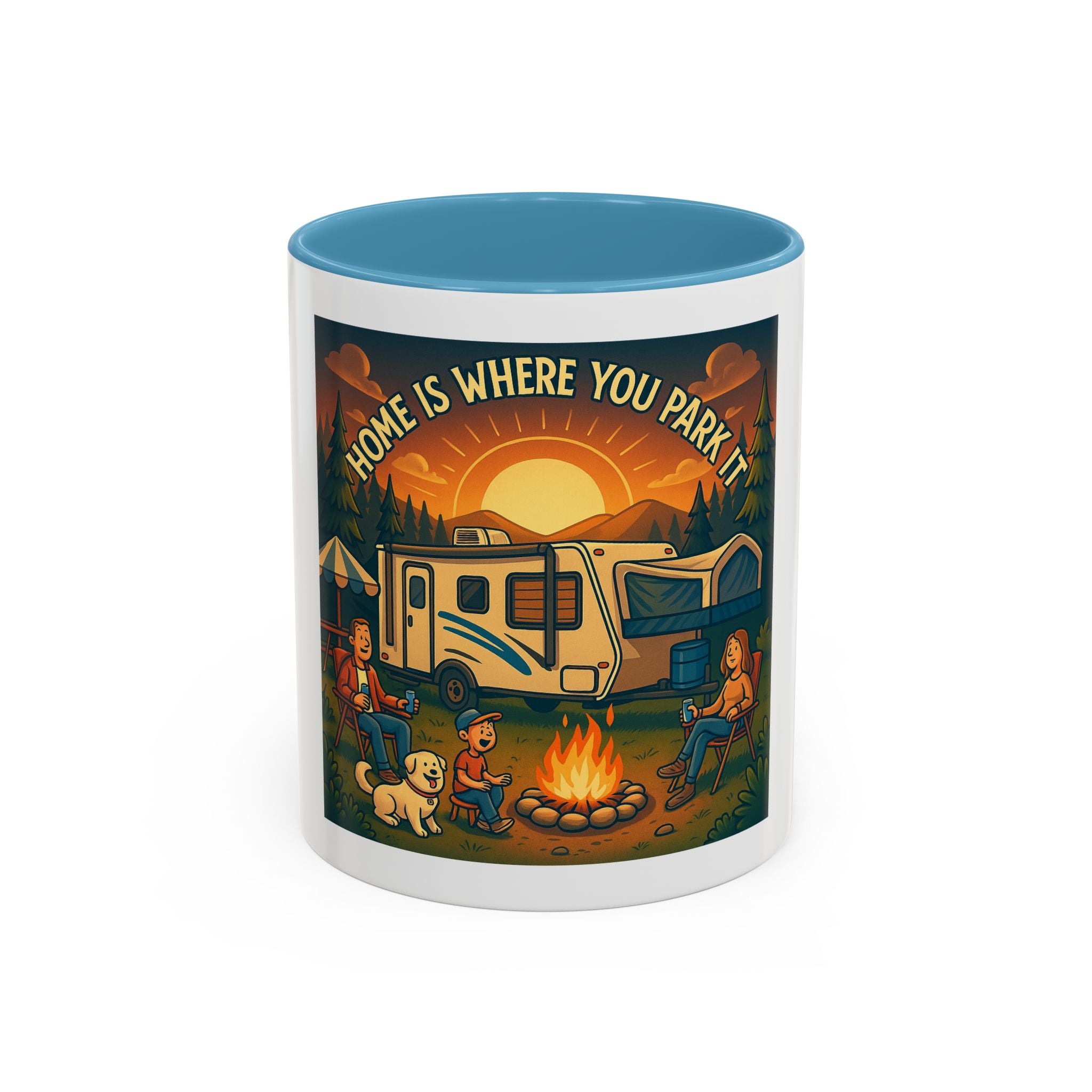 Camping Coffee Mug, Home is Where You Park It, RV Life Mug, Adventure Gift, Outdoor Enthusiast Drinkware