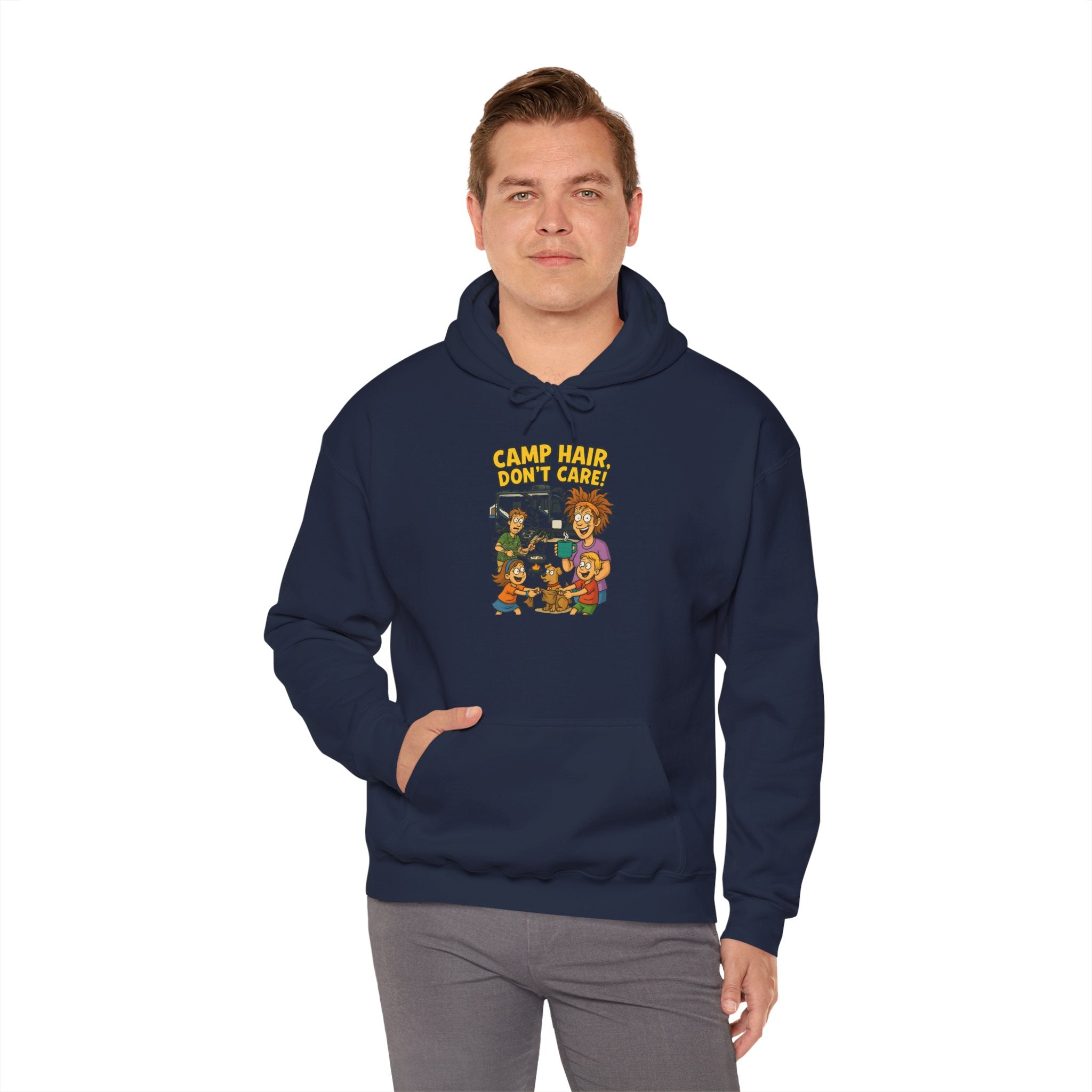 Camp Vibes Unisex Hooded Sweatshirt - Cozy, Funny Gift, Summer Nights, Outdoor Adventure, Camping Apparel