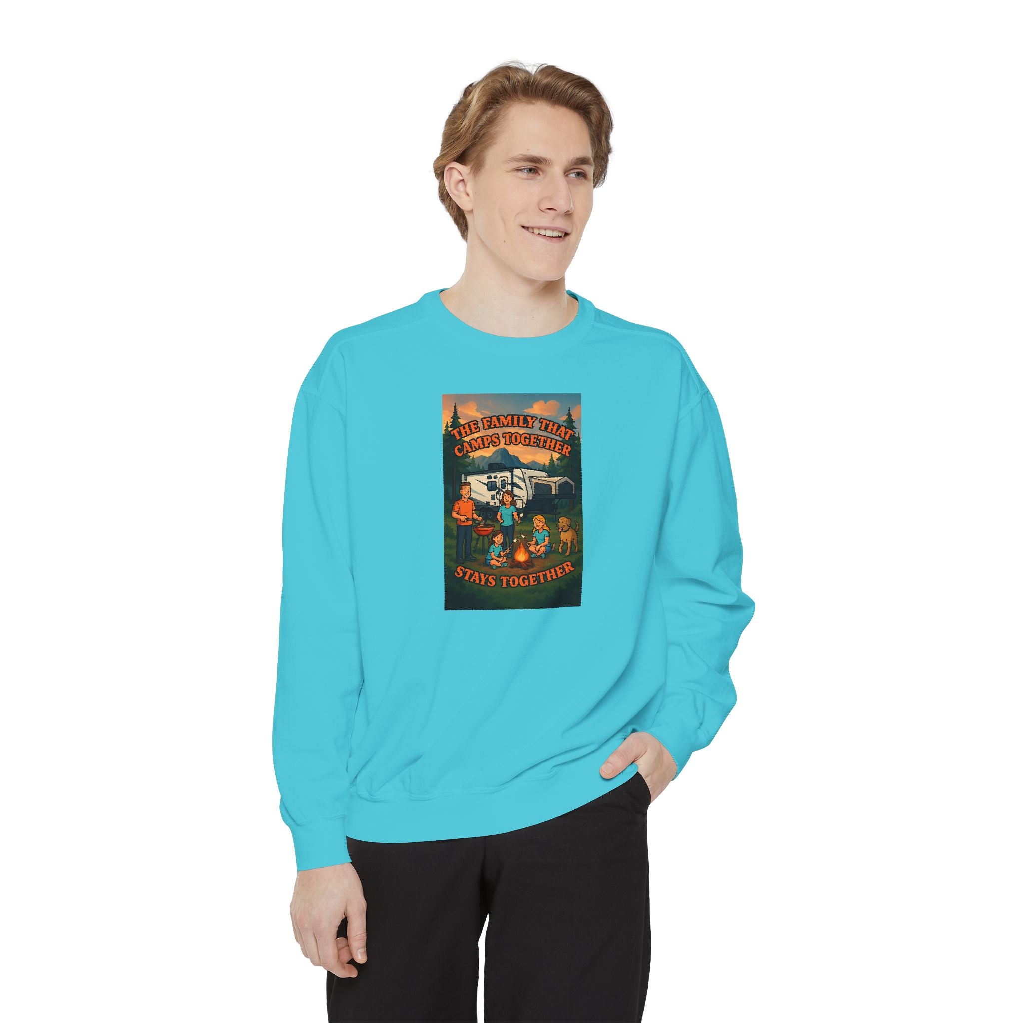 Cozy Unisex Garment-Dyed Sweatshirt with Retro Design, Perfect for Relaxing, Gift for Friends, Casual Wear, Fall Fashion, Warm Layer