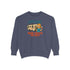 Camping Wine Sweatshirt | Unisex Garment-Dyed Pullover | Cozy Gift for Campers | Outdoor Adventures Apparel | Relaxed Fit Top
