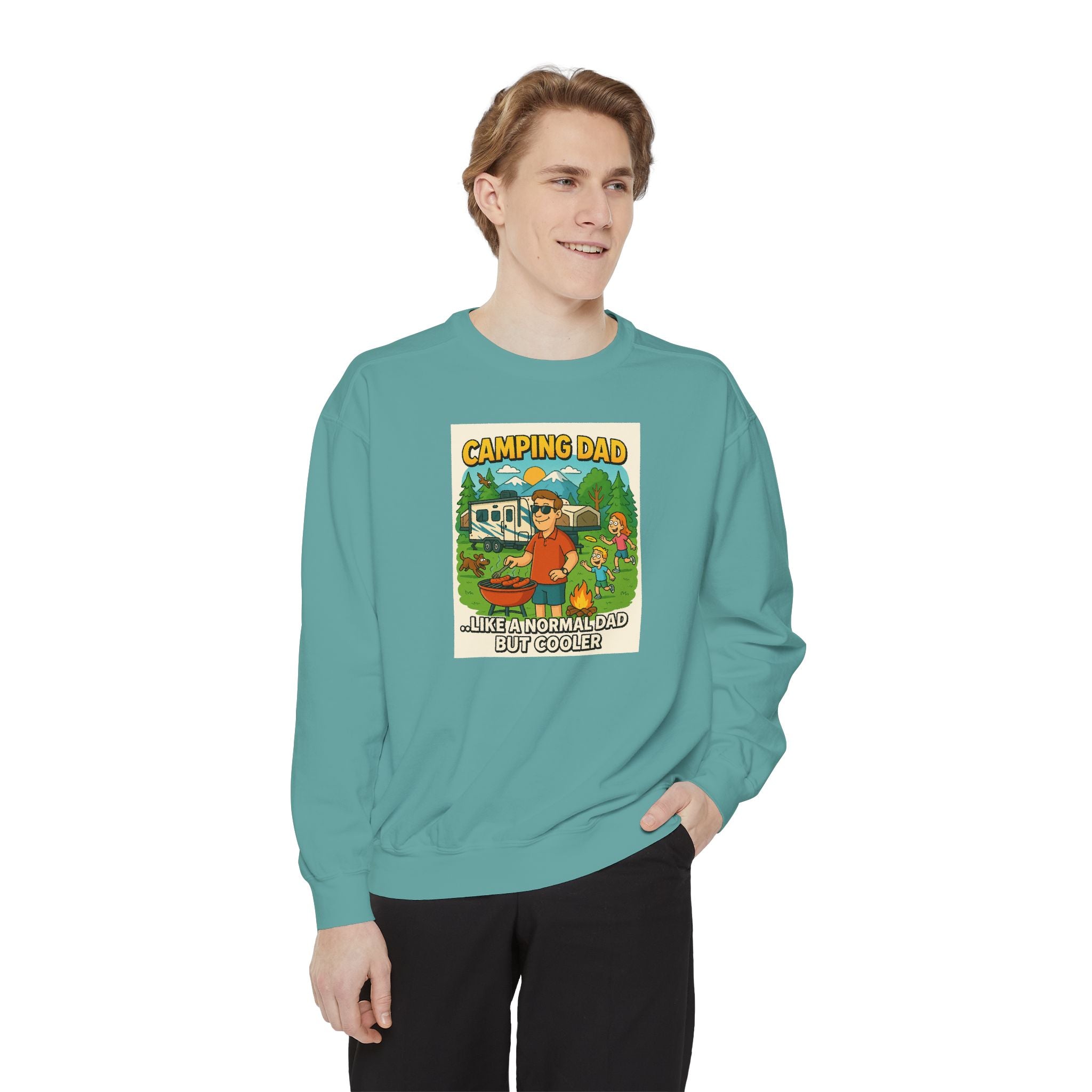 Camping Dad Unisex Garment-Dyed Sweatshirt