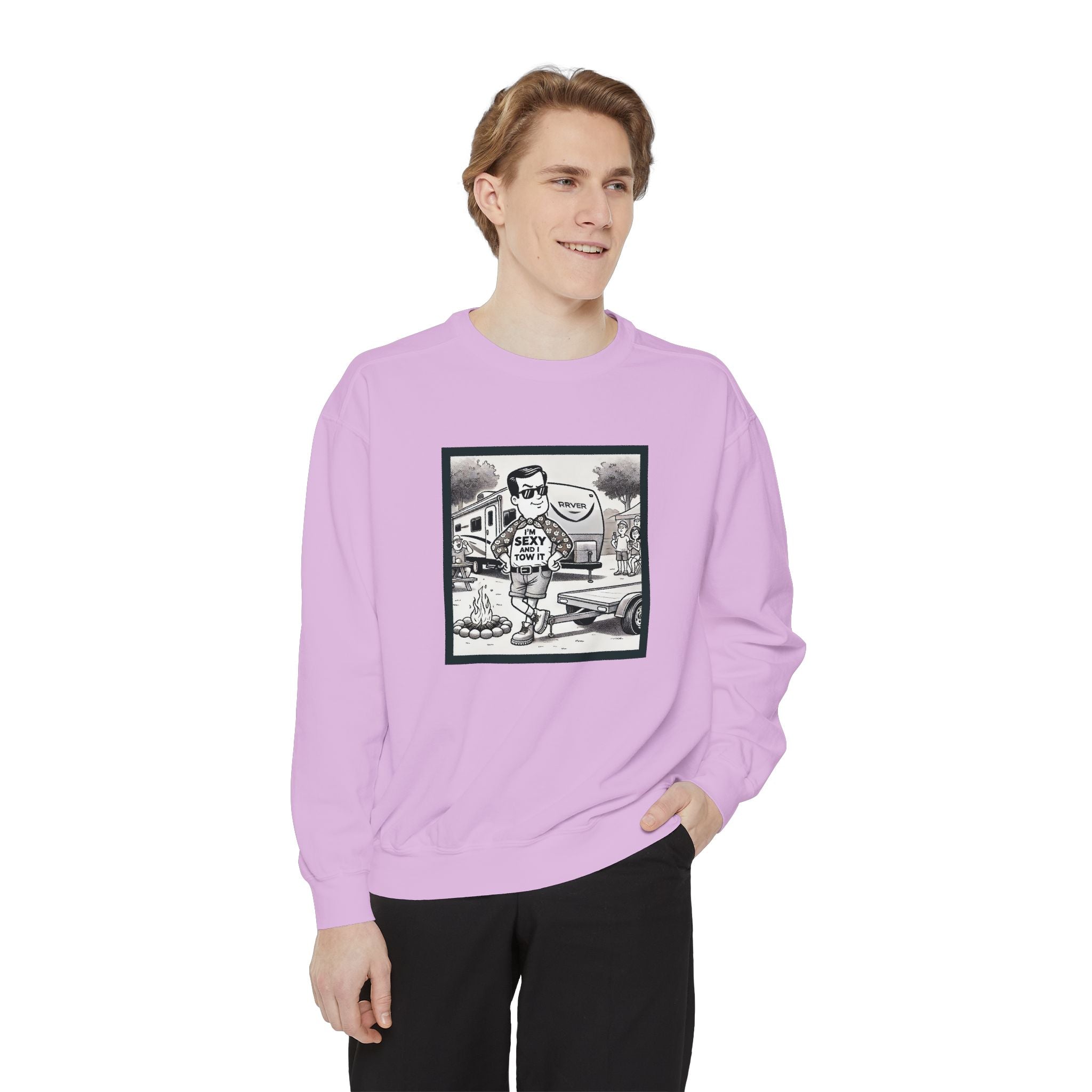 Garment-Dyed Sweatshirt - I'm sexy and I tow it