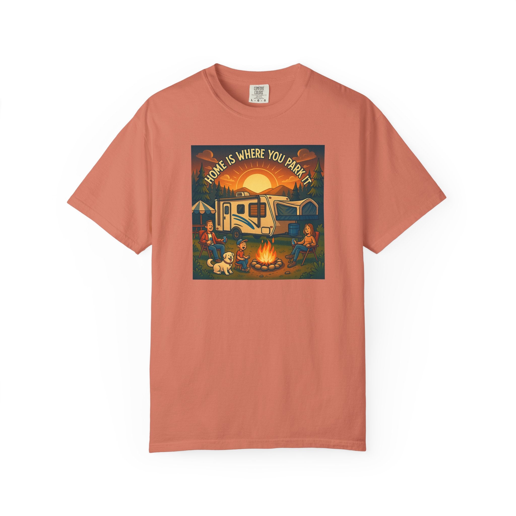 Adventure T-Shirt: "Home Is Where You Park" Camping Vibes