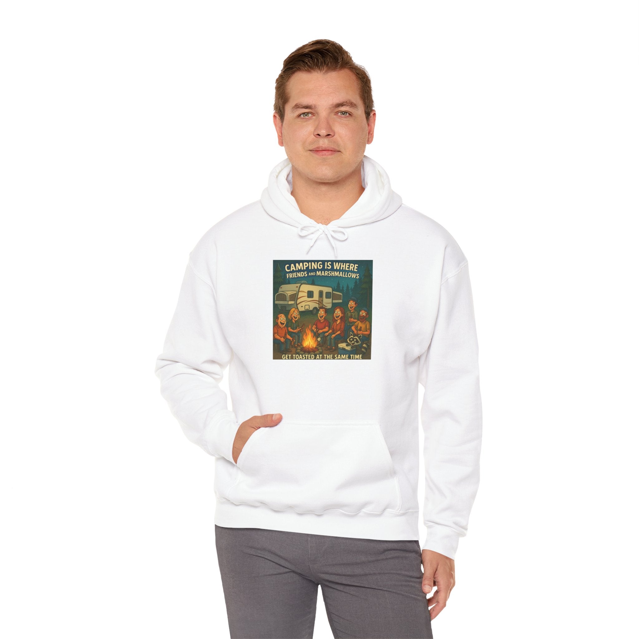Vintage Camping Unisex Hooded Sweatshirt - Cozy Outdoor Lover Gift, Great for Campfire Nights, Adventure Apparel