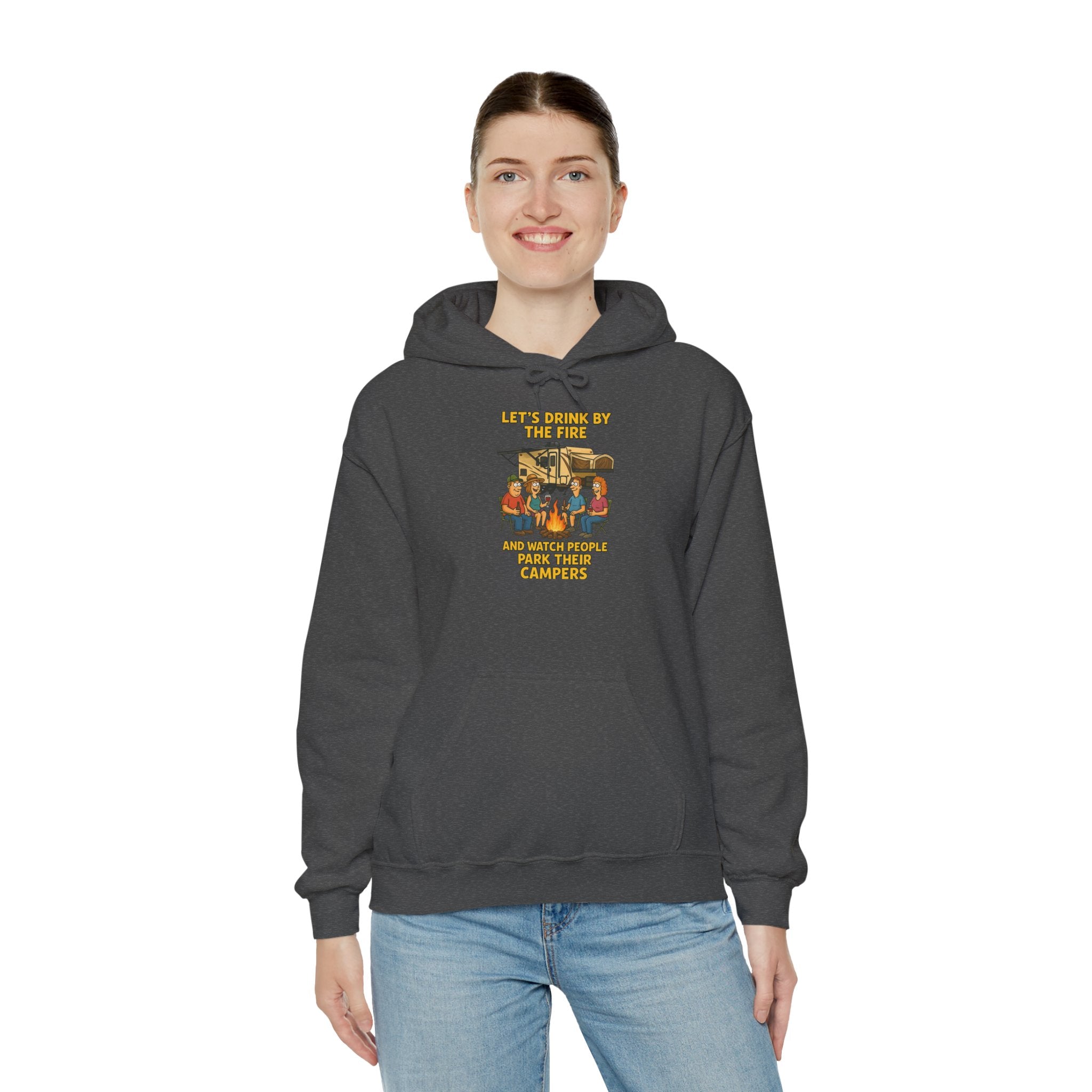Cozy Family Gathering Hoodie - Let's Make Memories by the Fire, Family, Friends, Campfire, Gift, Holiday