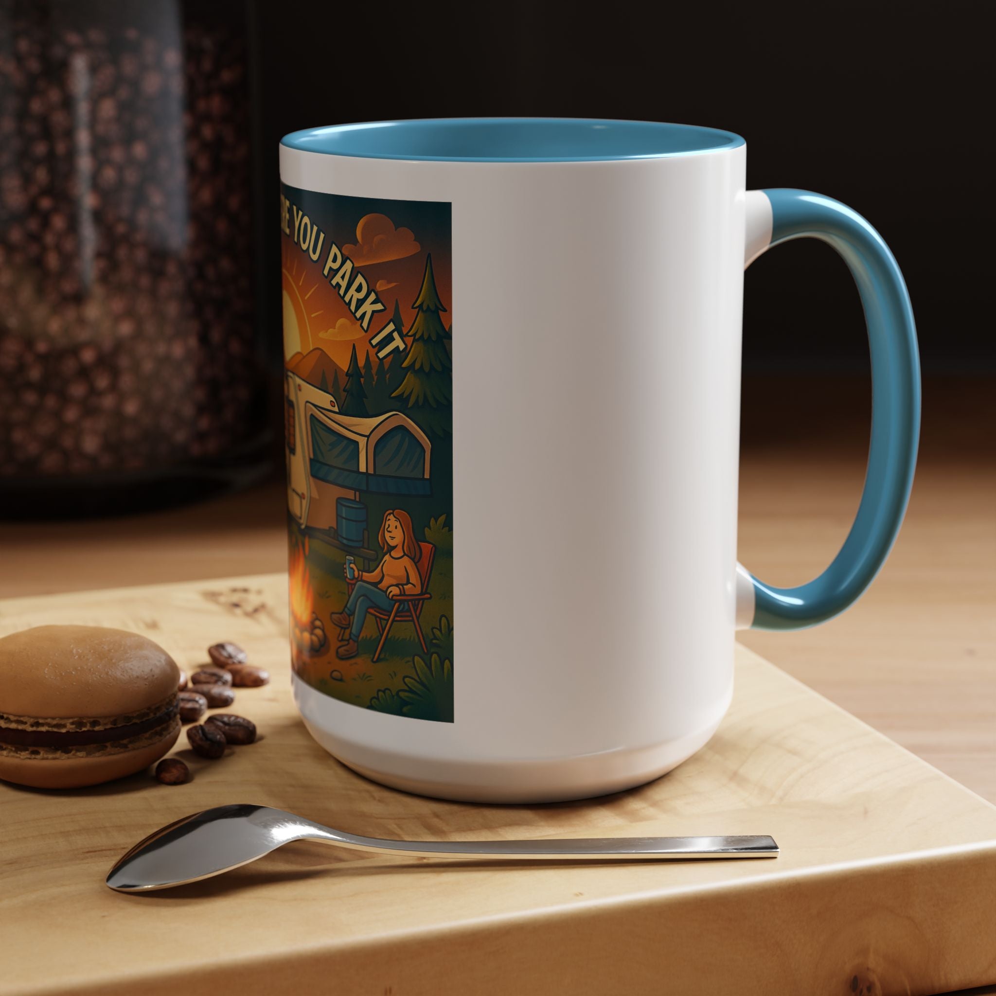 Camping Coffee Mug, Home is Where You Park It, RV Life Mug, Adventure Gift, Outdoor Enthusiast Drinkware
