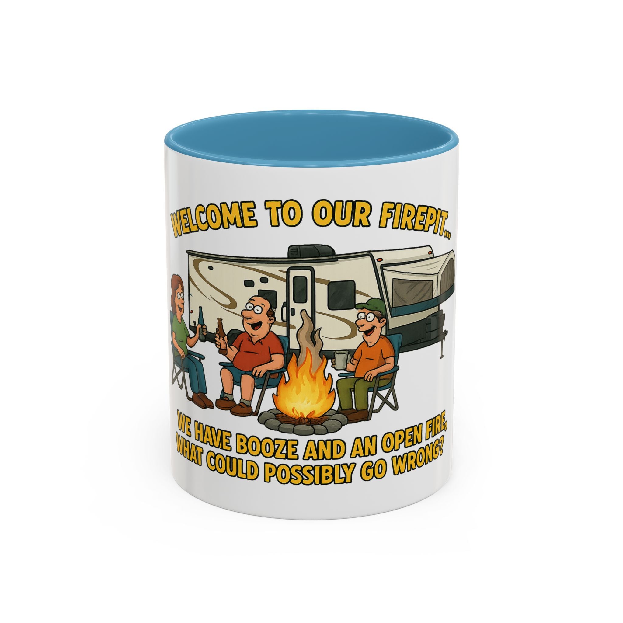 Cozy Firepit Mug | Ideal for Camping Lovers, Humorous Coffee Gifts, Outdoor Gatherings, Funny Kitchen Decor, Welcome Party Accessories