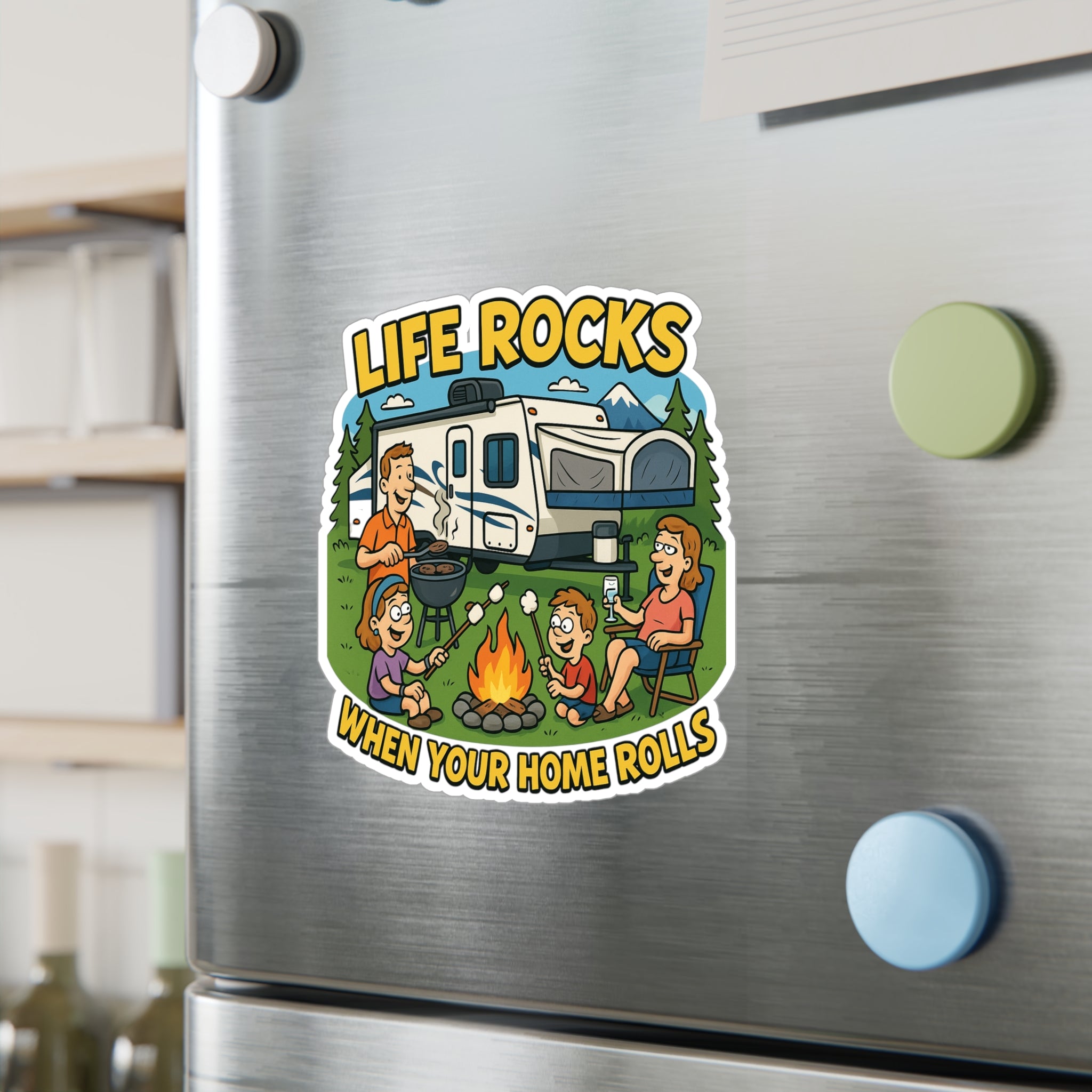 RV Life Vinyl Decals, Camping Stickers for Travelers, Adventure Decor, Outdoor Stickers, Home on Wheels