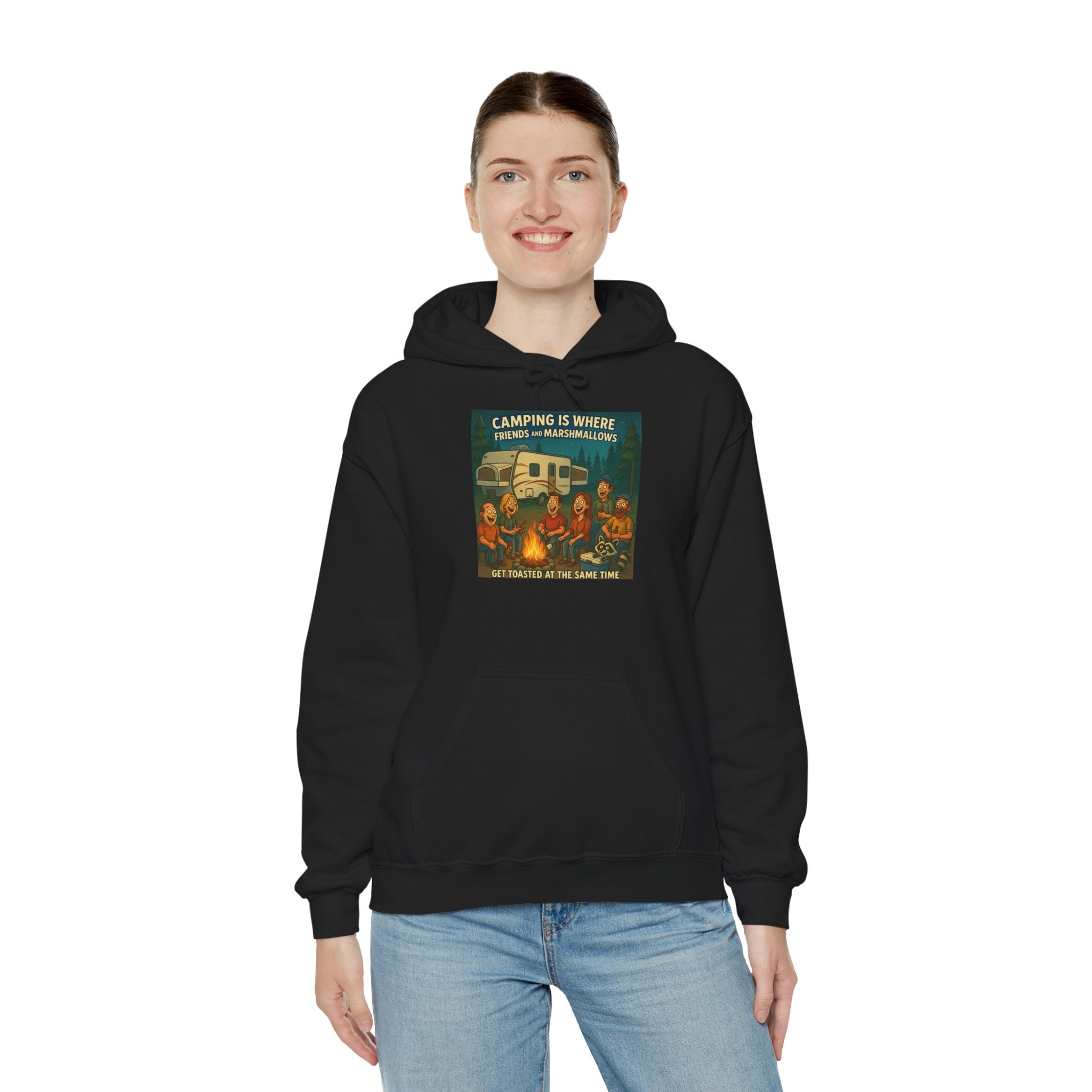 Vintage Camping Unisex Hooded Sweatshirt - Cozy Outdoor Lover Gift, Great for Campfire Nights, Adventure Apparel